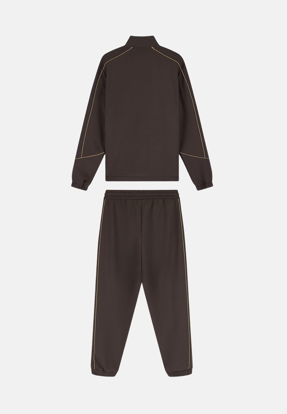 EA7 Tuta sportiva marrone per uomo con piping a contrasto, giacca con zip e pantaloni jogger. 7M002259AF21491 U6027 EA7
