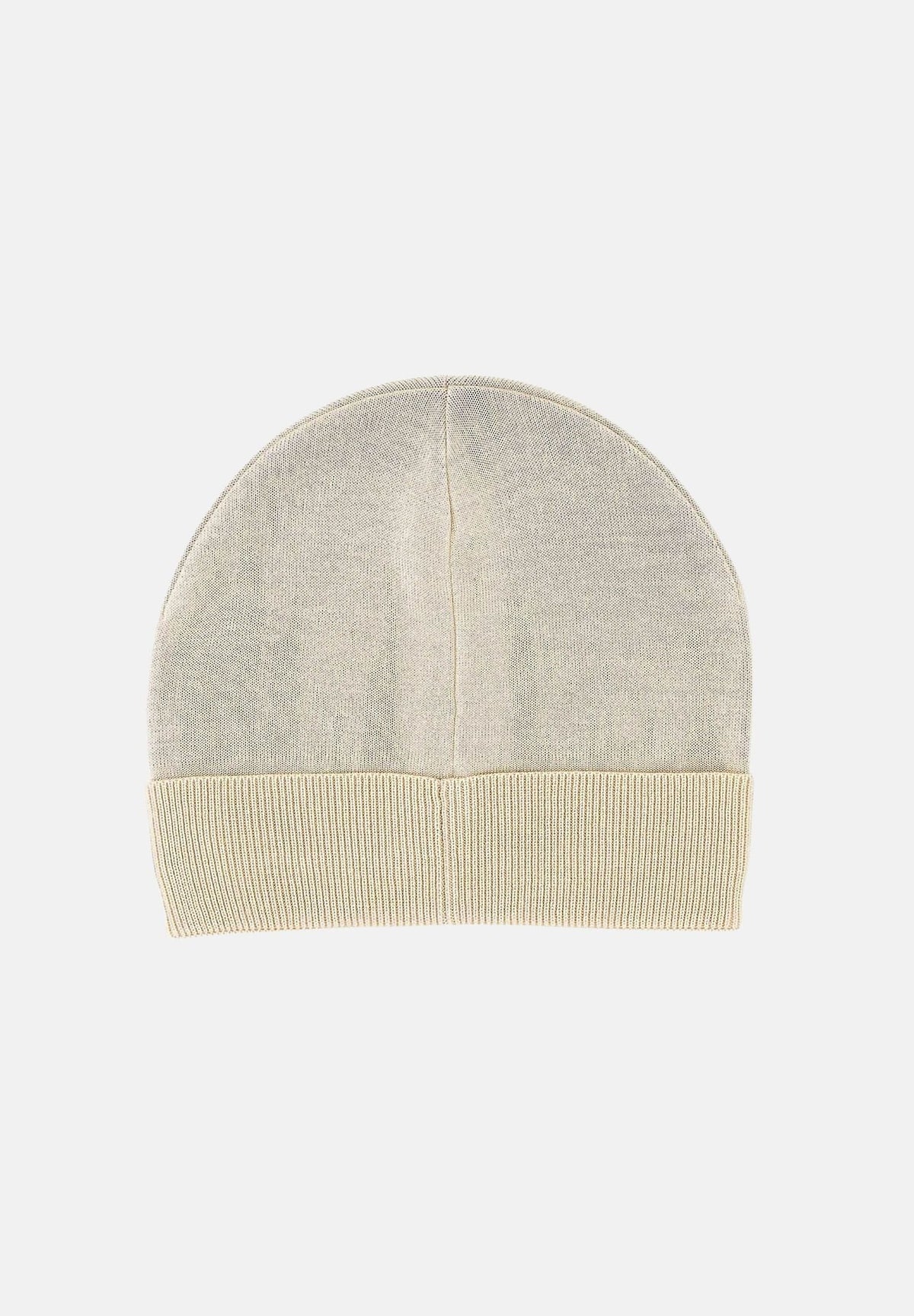 EA7 Cappello MOUNTAIN VISIBILITY BEANIE panna per uomo con maxi logo jacquard frontale. 7X000006AF11994 U1079 EA7