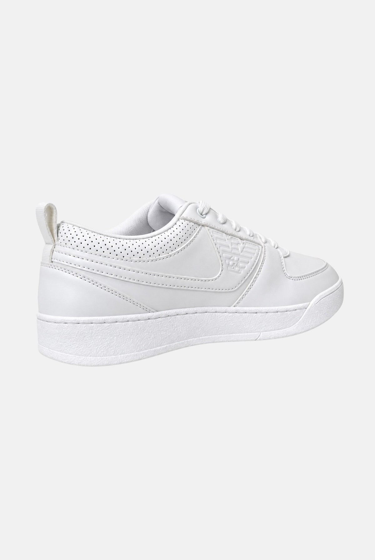 EA7 Sneakers bianche per uomo con logo laterale tono su tono e suola piatta. 7X000879AF29307 MZ944 EA7
