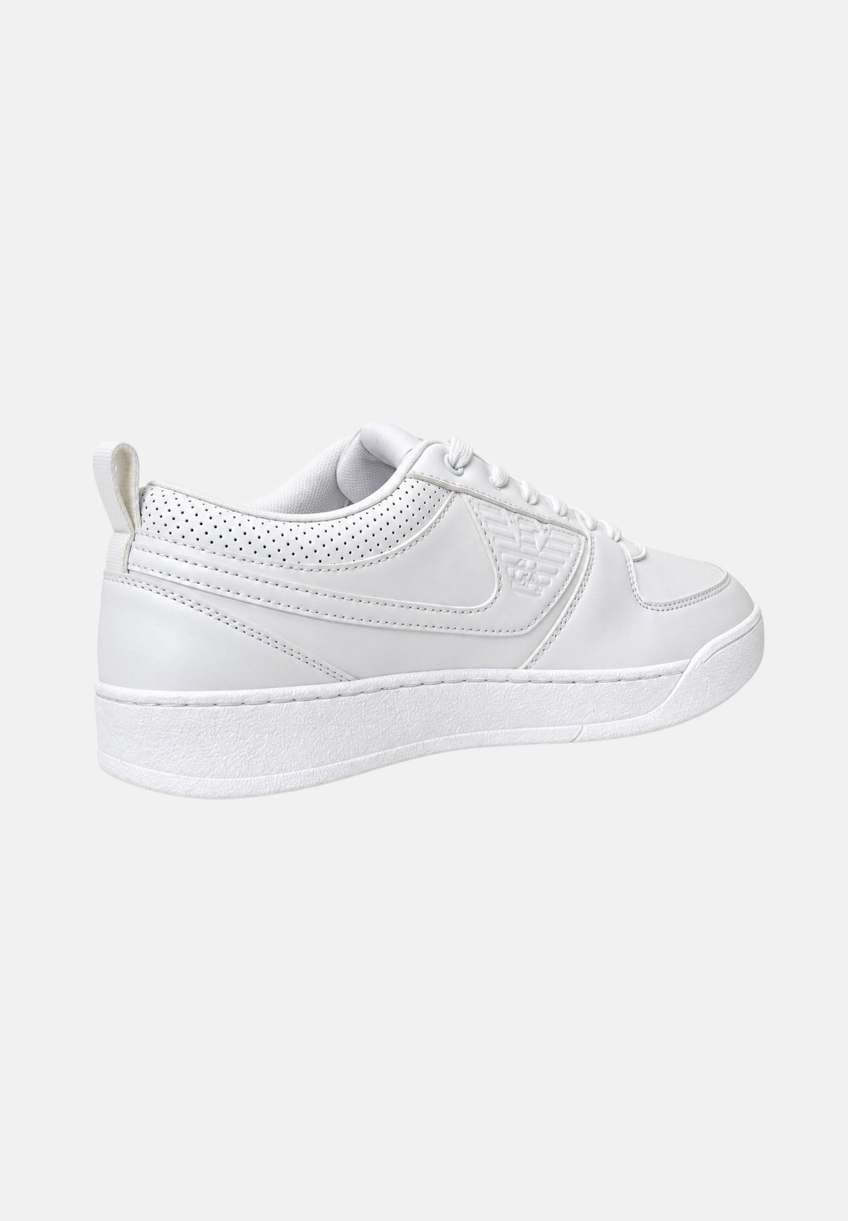 EA7 Sneakers bianche per uomo con logo laterale tono su tono e suola piatta. 7X000879AF29307 MZ944 EA7