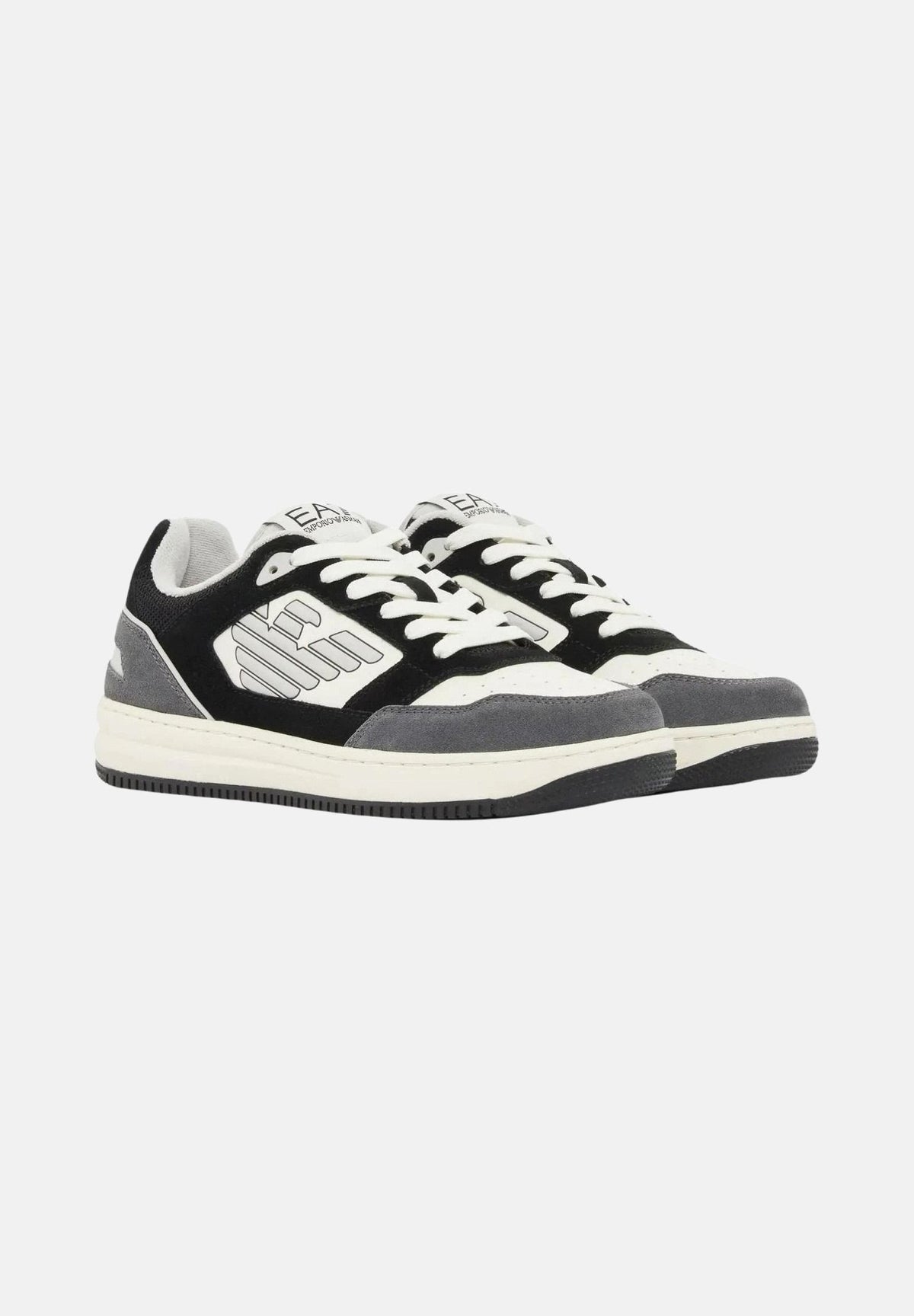 EA7 Sneakers SKATE SLASHER EAGLE SUEDE nere per uomo con logo laterale e punta traforata. 7X000912AF23110 MC684 EA7