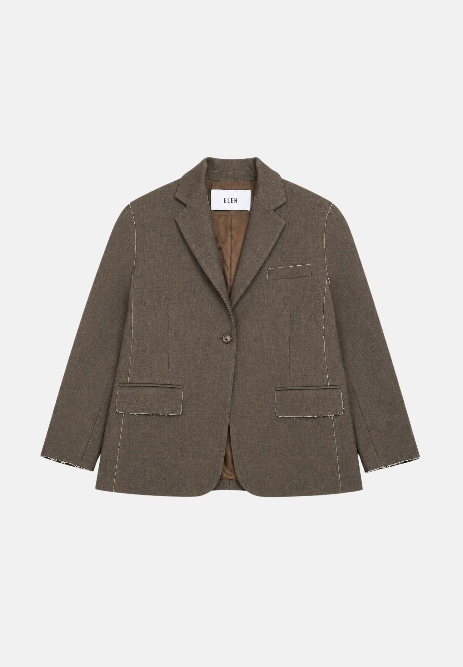 ELEH Giacca- Blazer SINGLE-BREASTED monopetto, moro/ marrone scuro, da donna EFW260004 094 ELEH