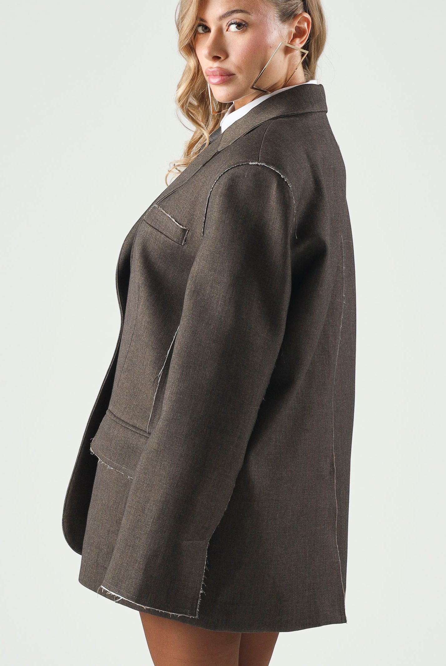 ELEH Giacca- Blazer SINGLE-BREASTED monopetto, moro/ marrone scuro, da donna EFW260004 094 ELEH