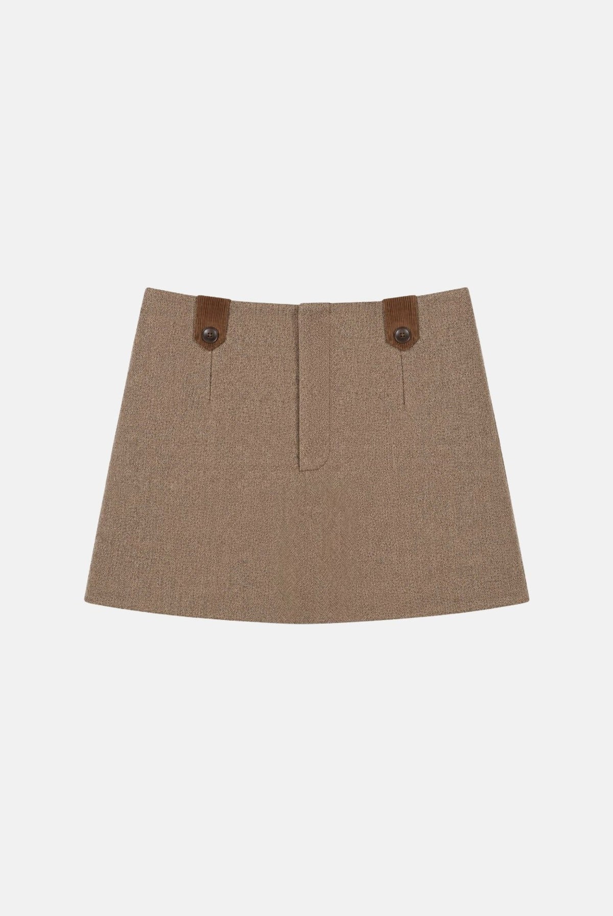ELEH Gonna BUTTON-DETAIL MINI SKIRT marrone da donna EFW260015 038 ELEH