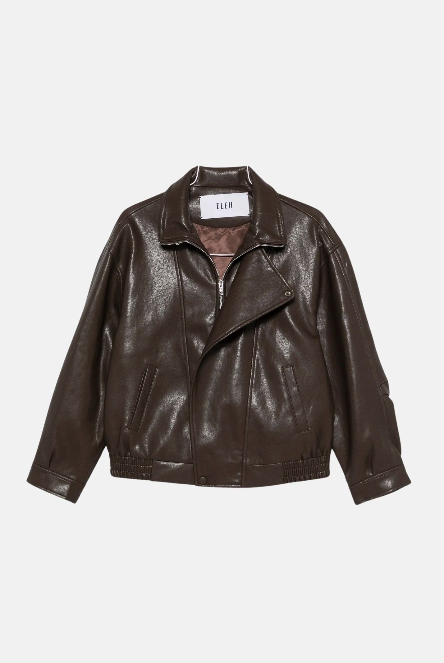 ELEH Giubbotto in pelle dark choccolate-marrone da donna EFW260038 094 ELEH