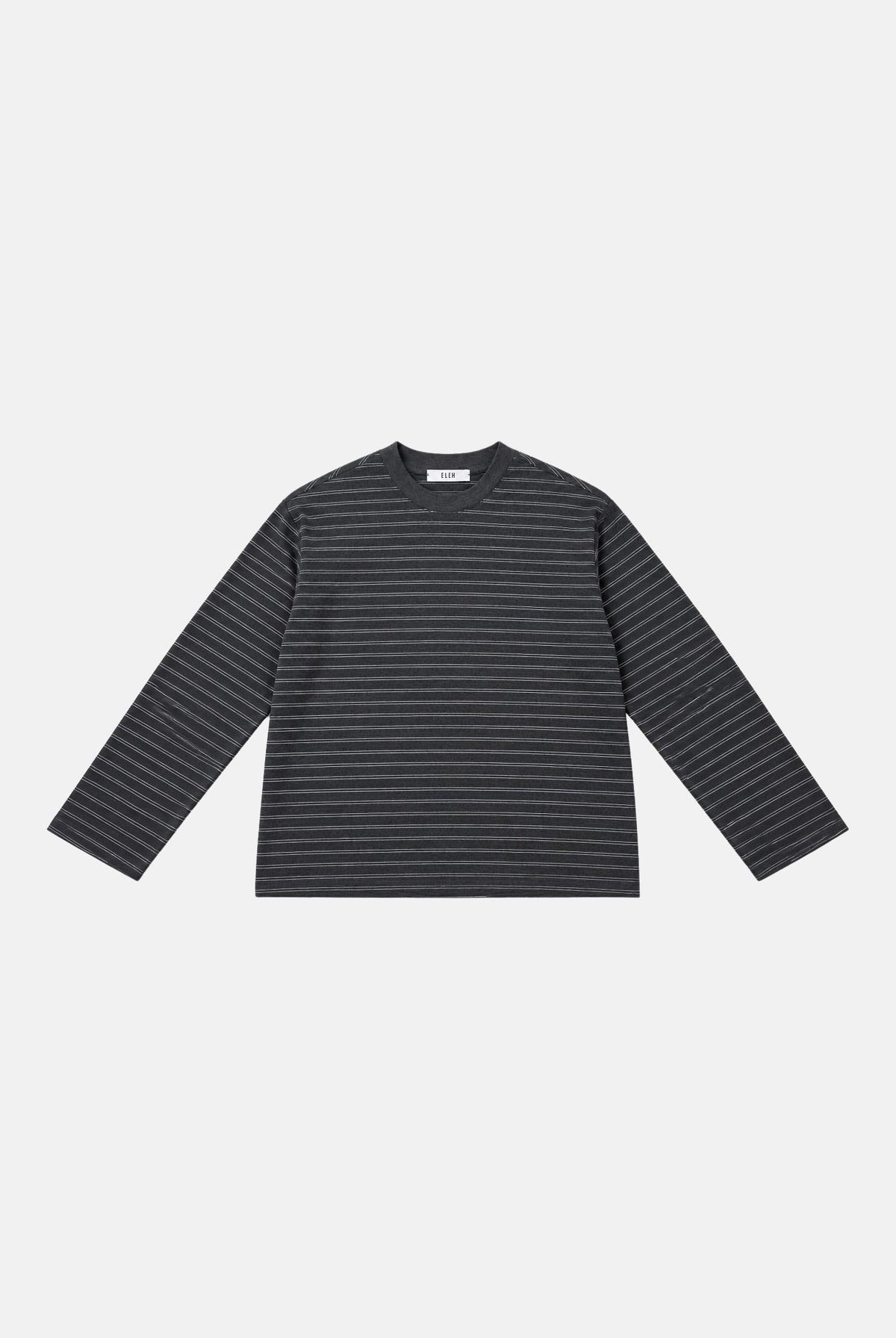 ELEH Maglia manica lunga a righe grigio e nero da donna EFW260048 072 ELEH