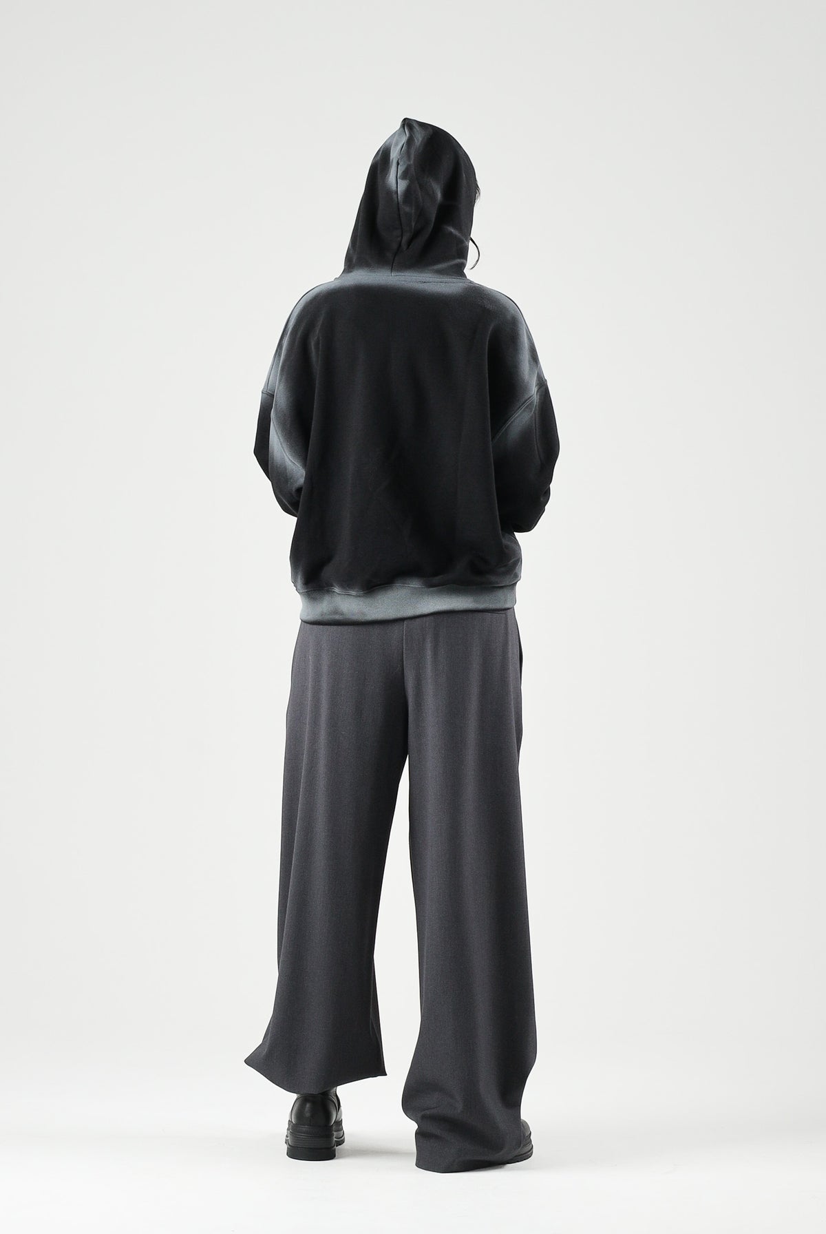 ELEH Pantaloni PALAZZO grigi da donna con pieghe frontali EFW260074 016 ELEH