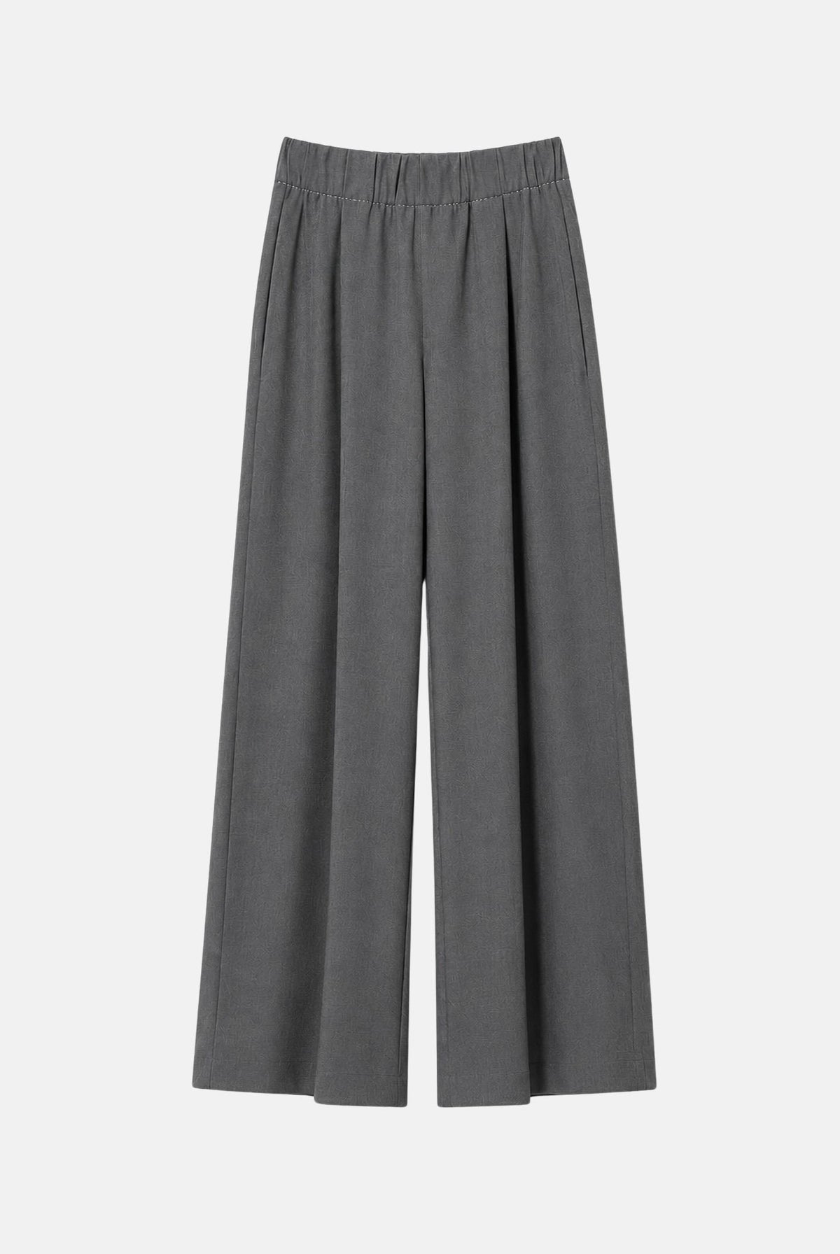 ELEH Pantaloni PALAZZO grigi da donna con pieghe frontali EFW260074 016 ELEH