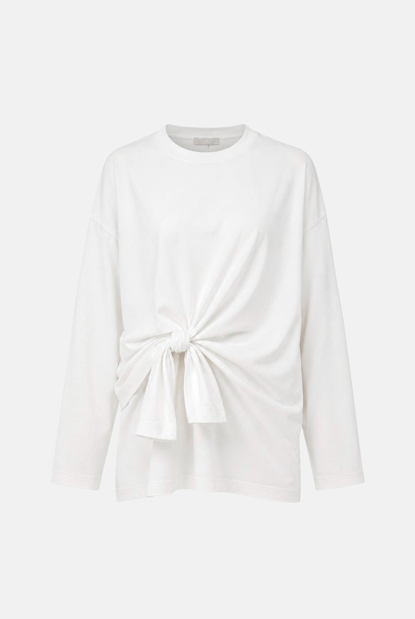 ELEH Blusa bianca da donna con drappeggio annodato in vita. EFW260147 000 ELEH