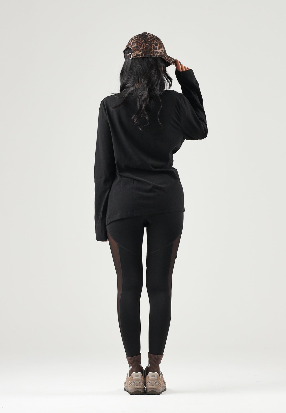 ELEH Blusa nera da donna con drappeggio annodato in vita EFW260147 001 ELEH