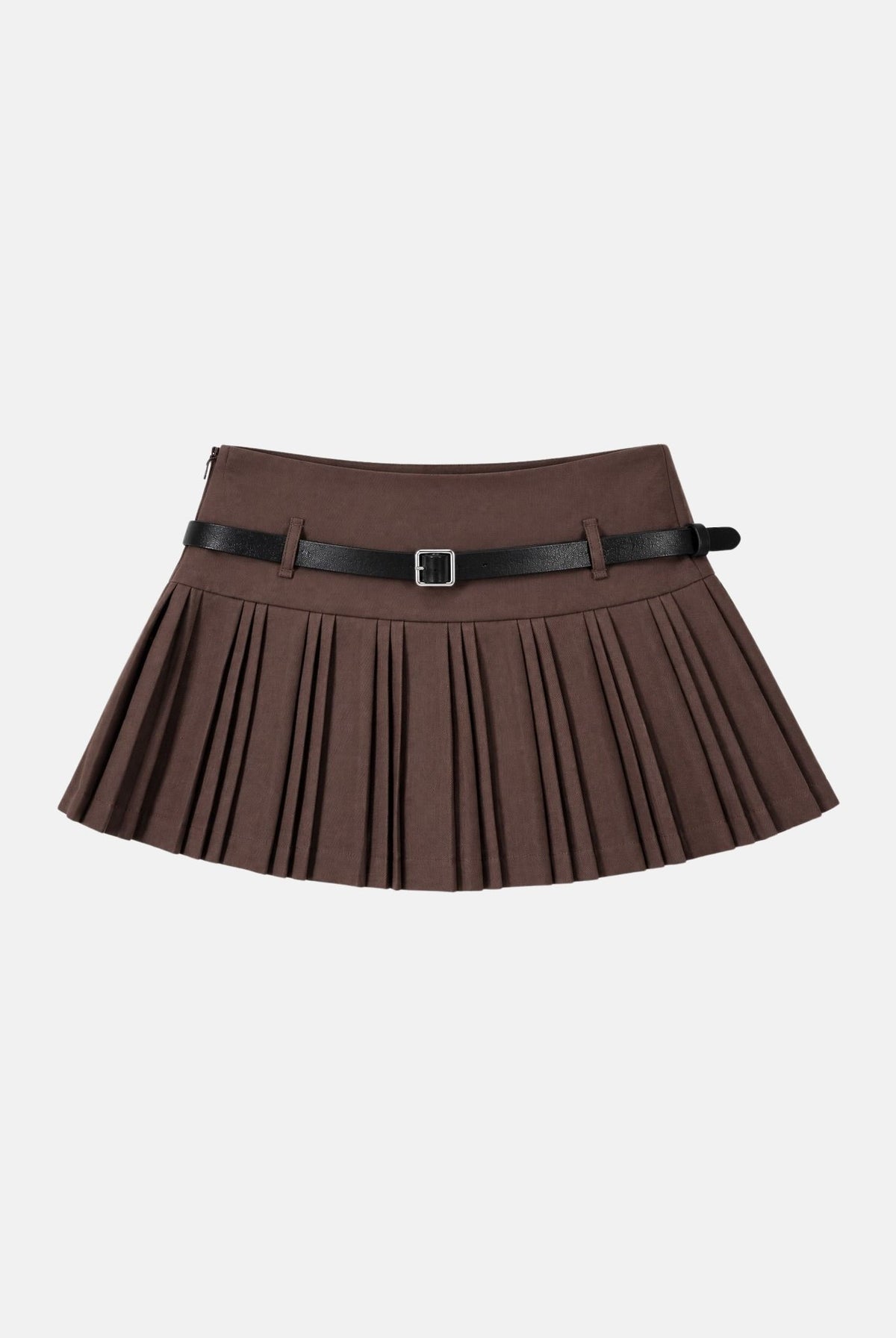 ELEH Gonna corta marrone da donna con effetto plissettato EFW260190 038 ELEH