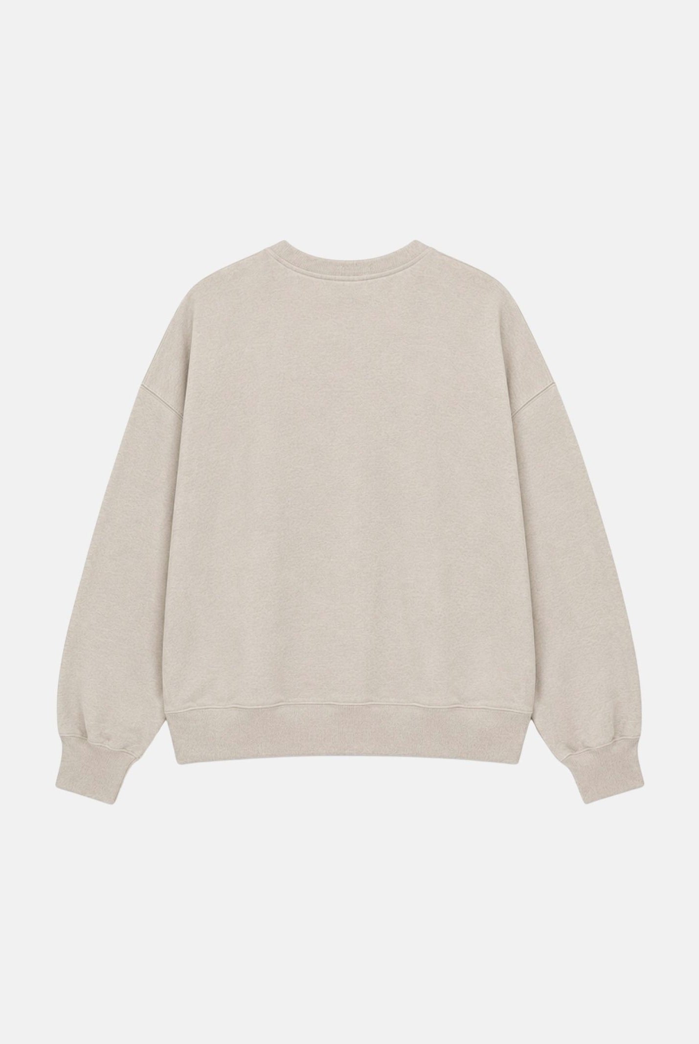 ELEH Felpa girocollo oversize beige da donna in tinta unita EFW260273 052 ELEH