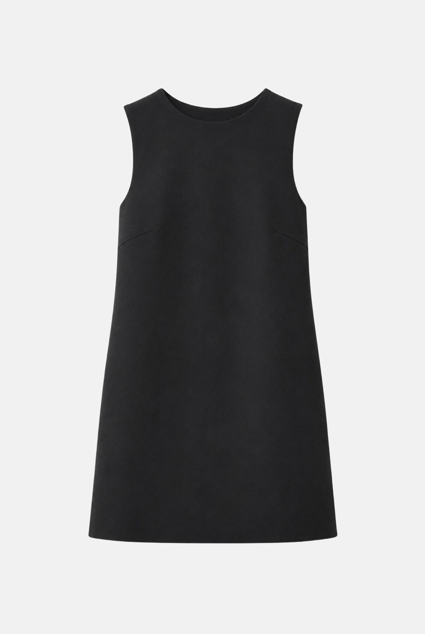 ELEH Abito corto nero svasato da donna con design smanicato. EFW260303 001 ELEH