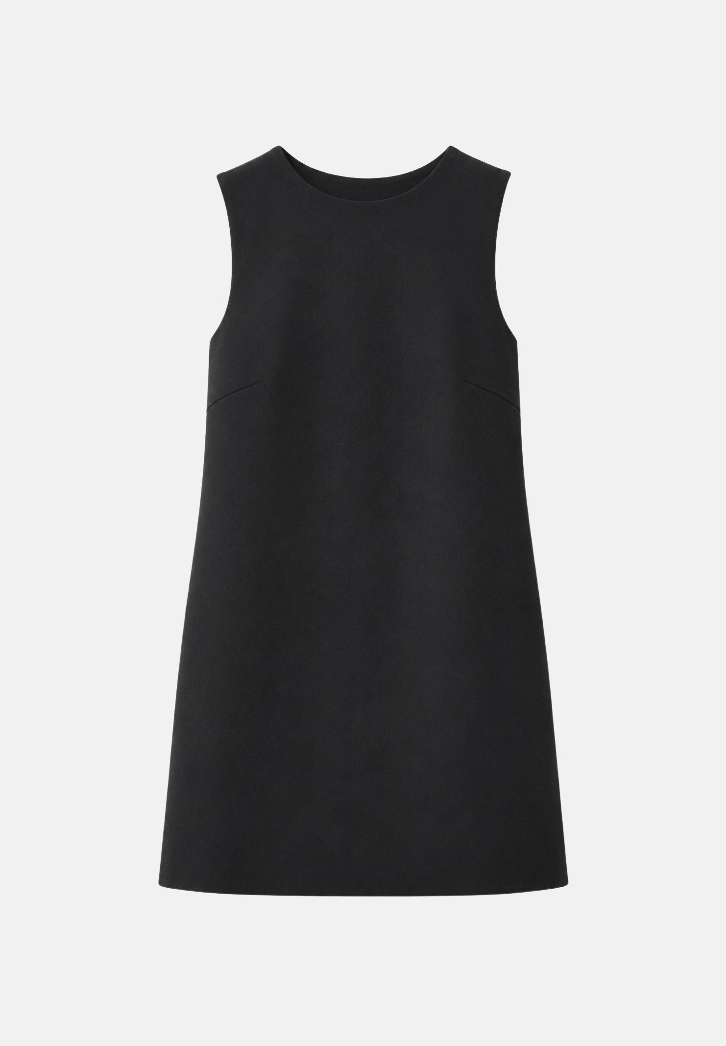 ELEH Abito corto nero svasato da donna con design smanicato. EFW260303 001 ELEH