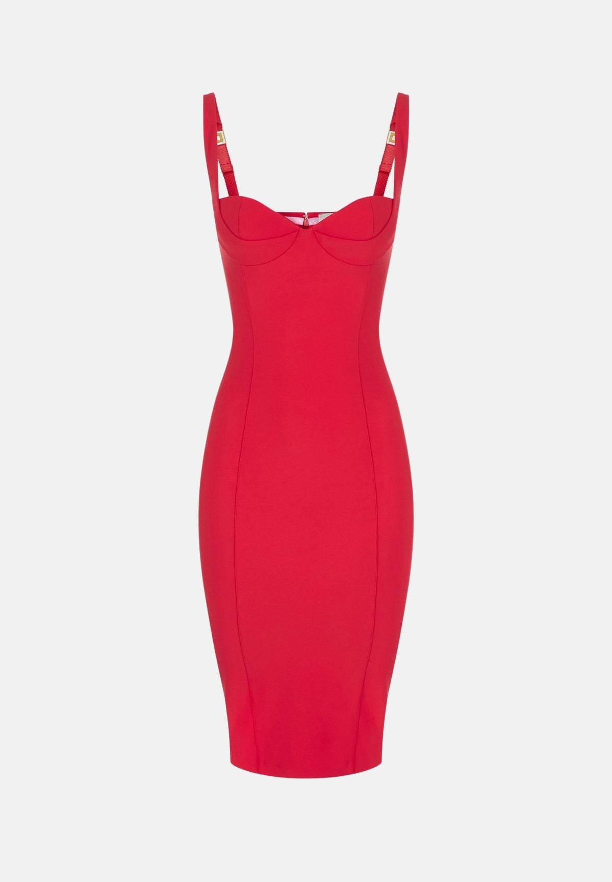 ELISABETTA FRANCHI Abito corto rosso per donna con silhouette fasciante e scollo strutturato AB00267E2 CG5 ELISABETTA FRANCHI