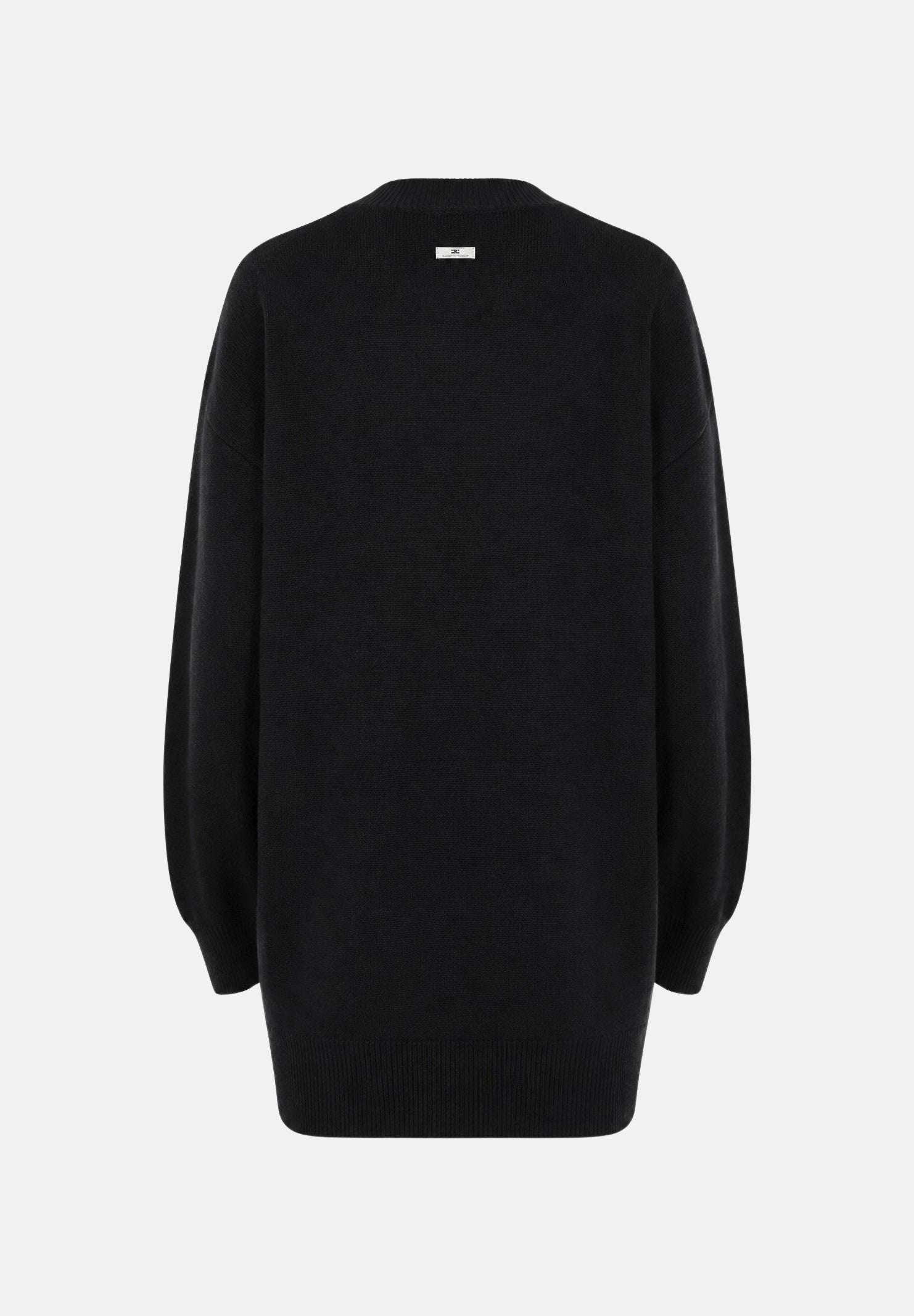 ELISABETTA FRANCHI Abito CUT-OUT nero da donna con dettaglio cut-out in vita. AM23T66E2 110 ELISABETTA FRANCHI