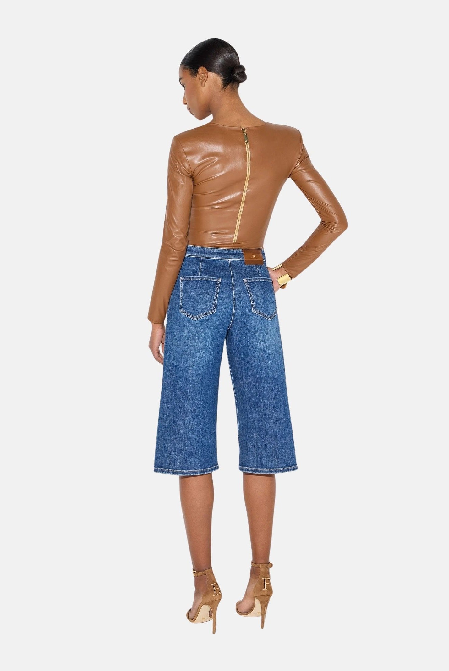 ELISABETTA FRANCHI Body con nodo, color sigaro, marrone da donna BO04566E2 FK3 ELISABETTA FRANCHI