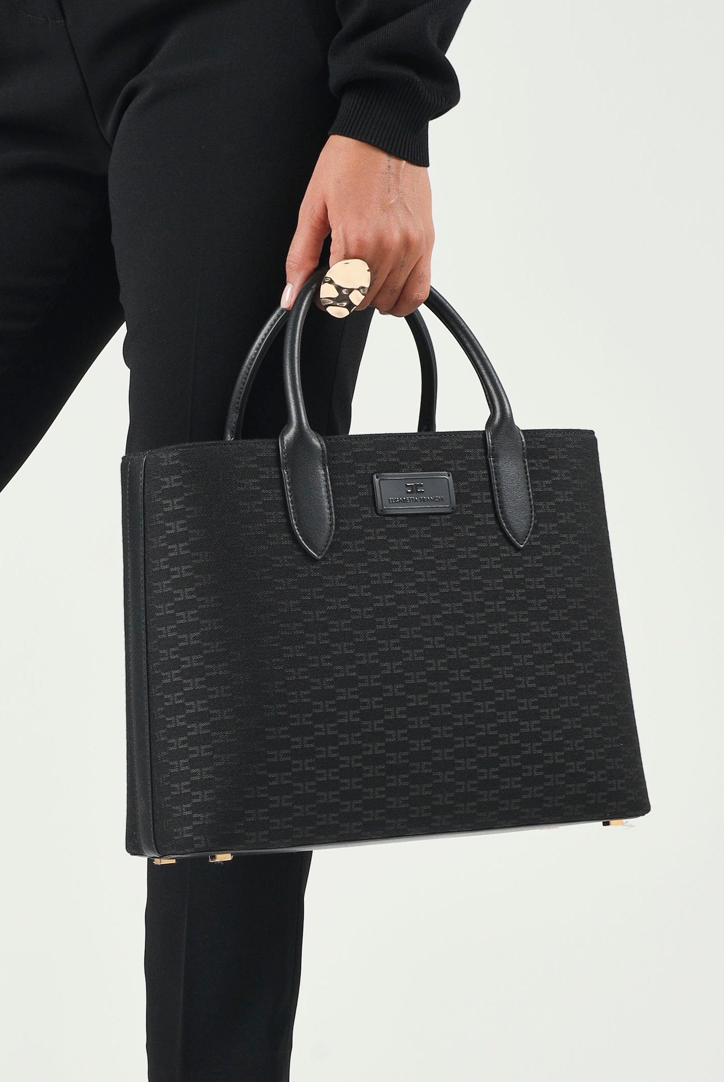 ELISABETTA FRANCHI Borsa a mano DAILY nero da donna BS01A66E2 110 ELISABETTA FRANCHI