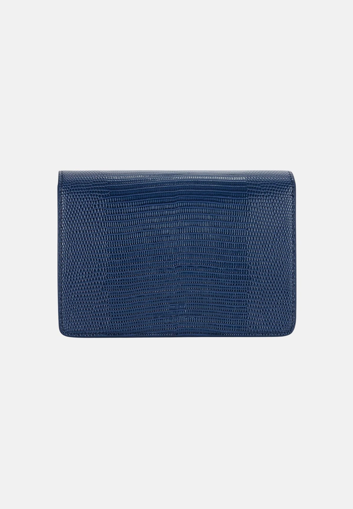 ELISABETTA FRANCHI Borsa a tracolla blu notte da donna con catena groumette e stampa effetto lucertola BS09A66E2 H88 ELISABETTA FRANCHI
