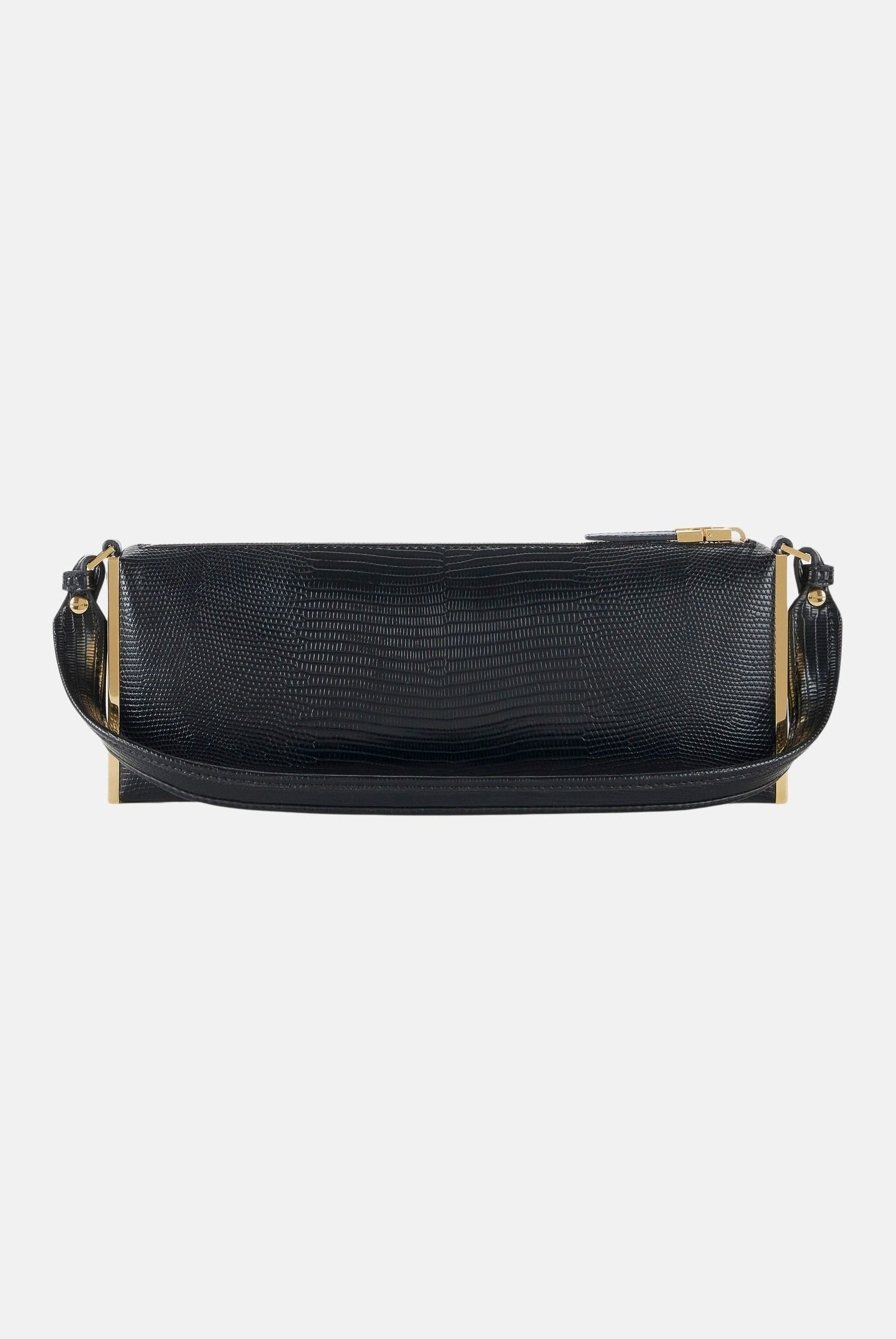 ELISABETTA FRANCHI Borsa a spalla nera da donna con stampa effetto lucertola BS15A66E2 110 ELISABETTA FRANCHI