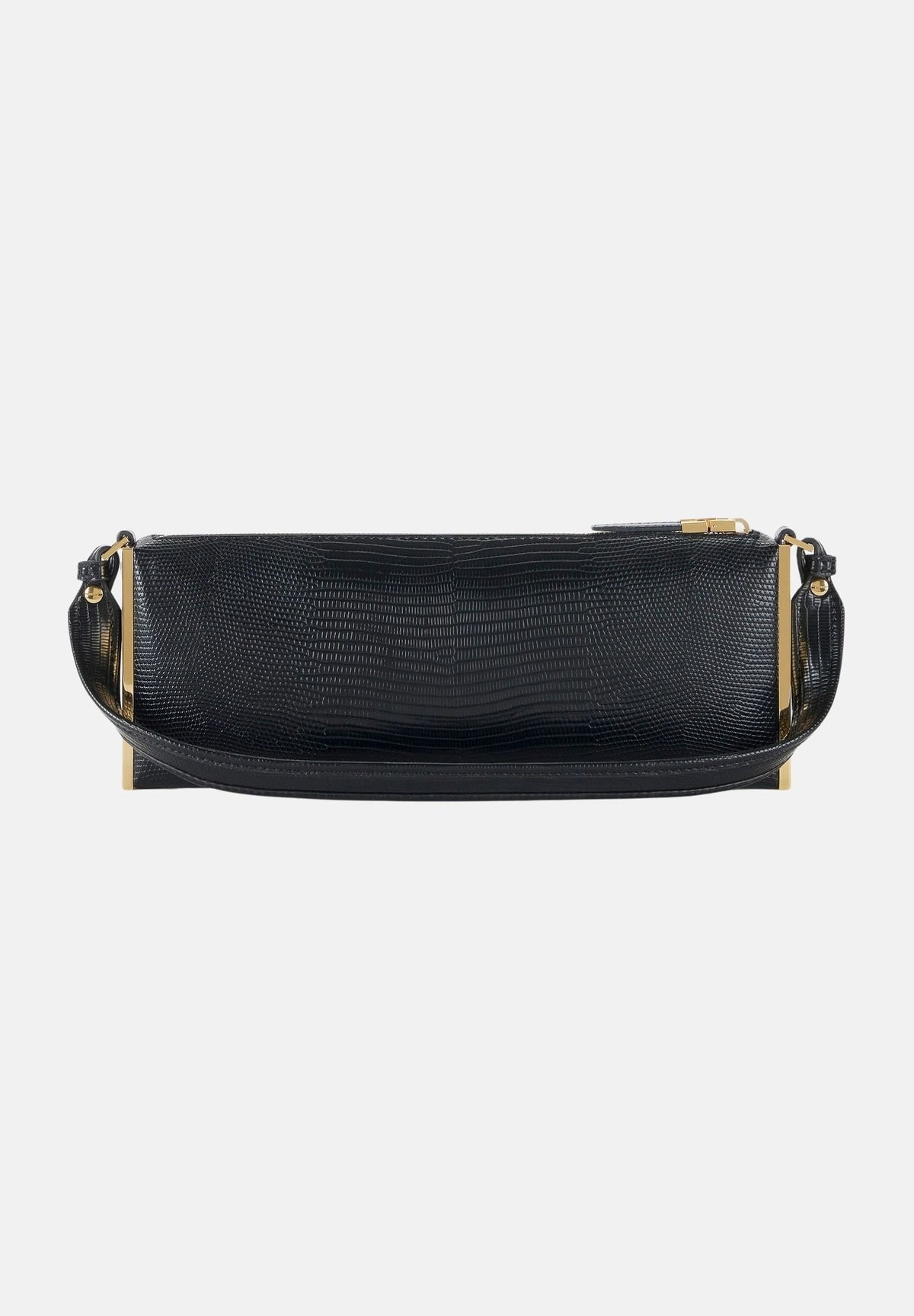 ELISABETTA FRANCHI Borsa a spalla nera da donna con stampa effetto lucertola BS15A66E2 110 ELISABETTA FRANCHI