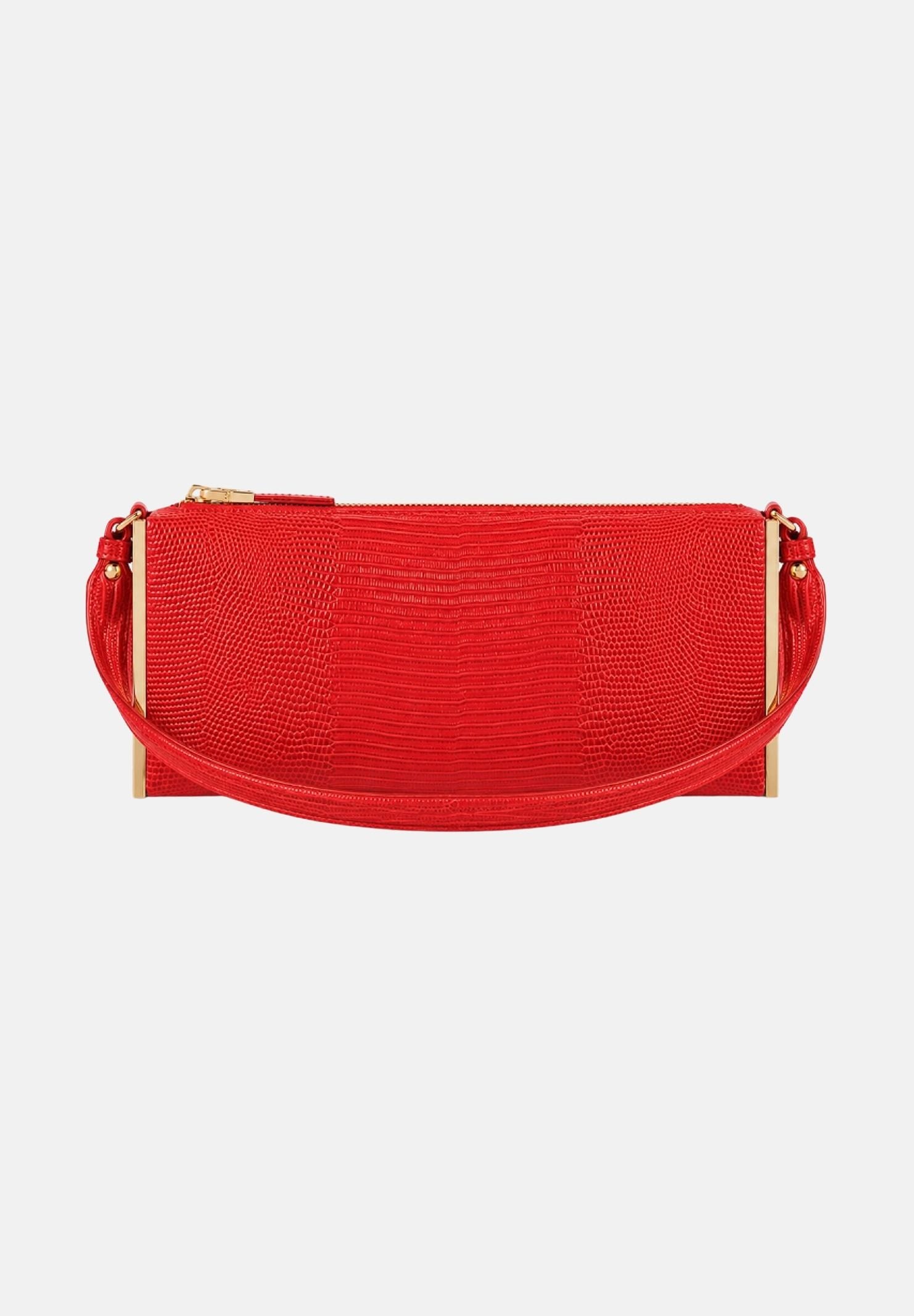 ELISABETTA FRANCHI Borsa a spalla red passion rossa da donna con stampa lucertola BS15A66E2 CG5 ELISABETTA FRANCHI