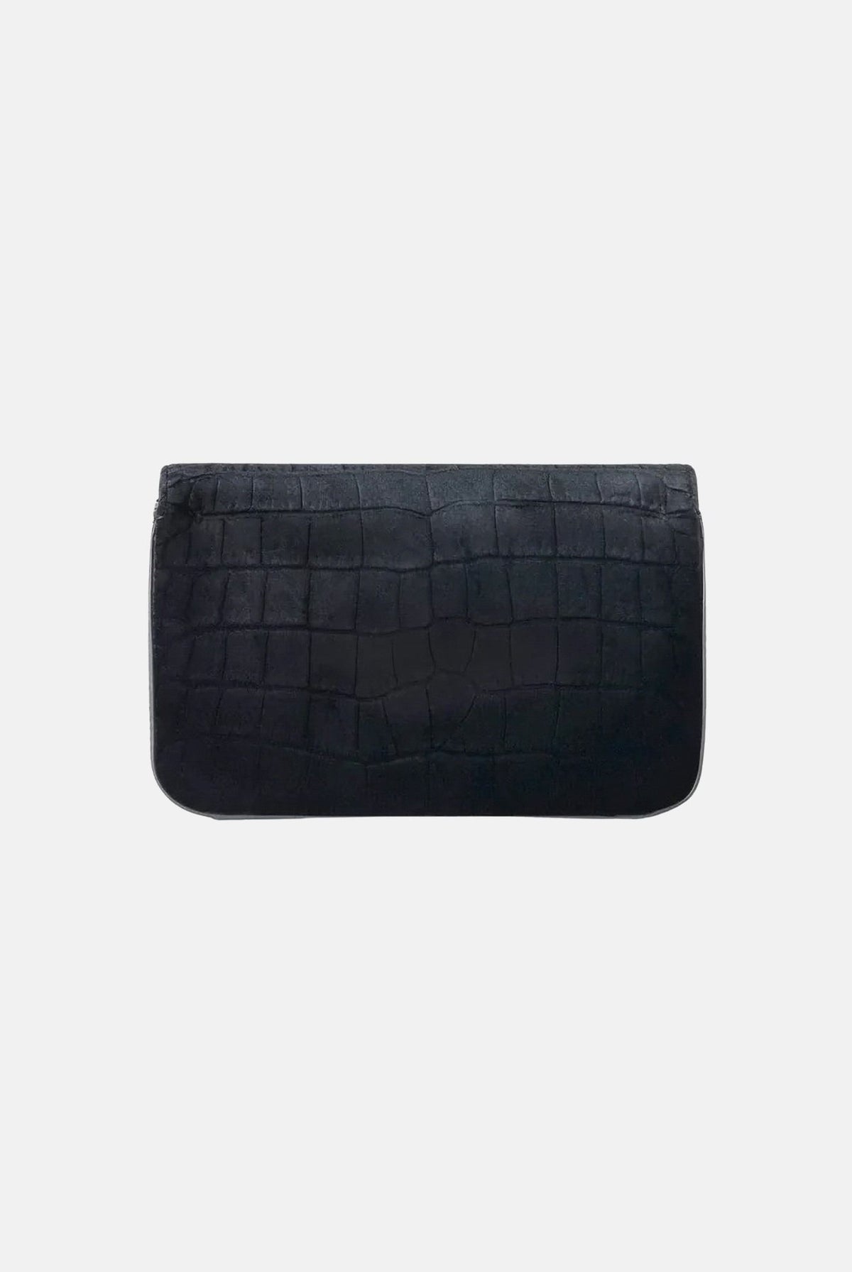 ELISABETTA FRANCHI Pochette nera per donna con lavorazione effetto coccodrillo e chiusura elegante. BS20A67E2 110 ELISABETTA FRANCHI