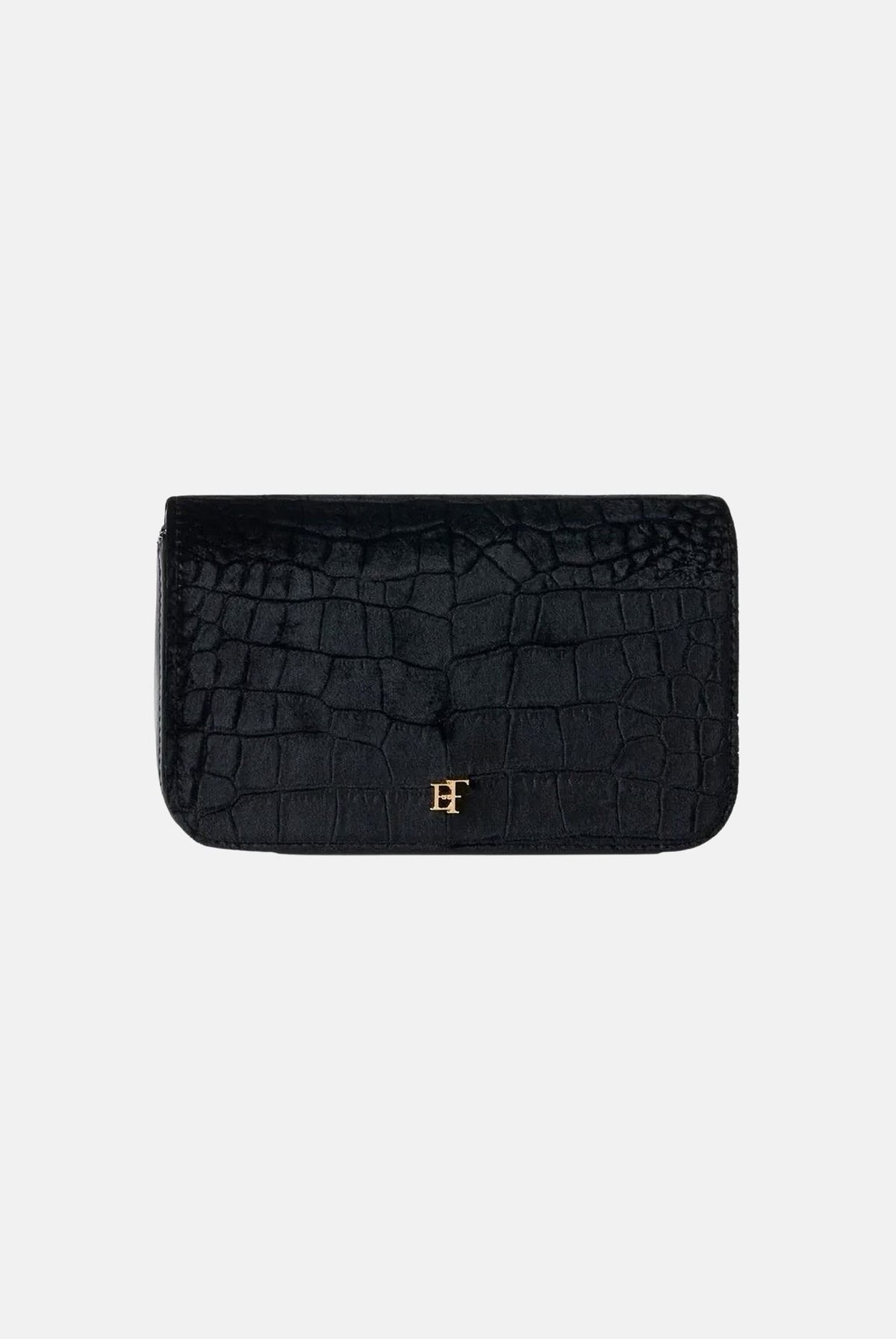 ELISABETTA FRANCHI Pochette nera per donna con lavorazione effetto coccodrillo e chiusura elegante. BS20A67E2 110 ELISABETTA FRANCHI