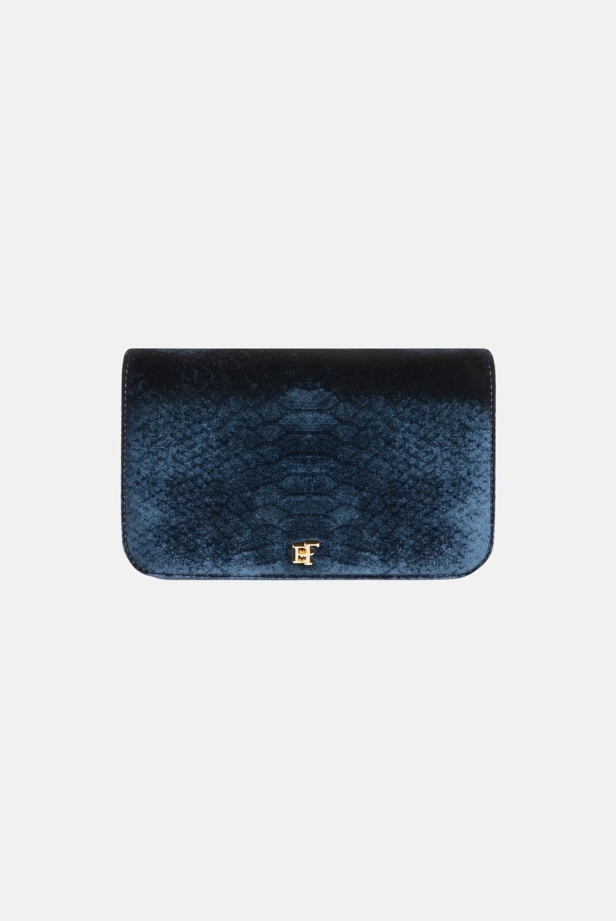 ELISABETTA FRANCHI Pochette blu notte per donna con lavorazione effetto coccodrillo e chiusura elegante. BS20A67E2 H88 ELISABETTA FRANCHI