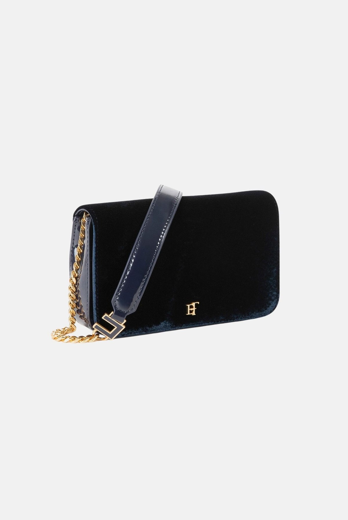 ELISABETTA FRANCHI Pochette blu notte per donna con lavorazione effetto coccodrillo e chiusura elegante. BS20A67E2 H88 ELISABETTA FRANCHI