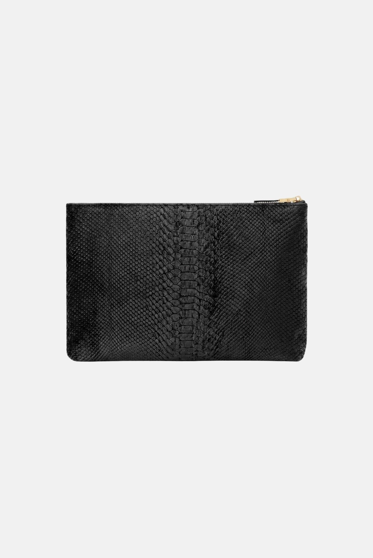 ELISABETTA FRANCHI Pochette in velluto nera per donna con elegante stampa effetto pitone e placca logata dorata BS81A67E2 110 ELISABETTA FRANCHI