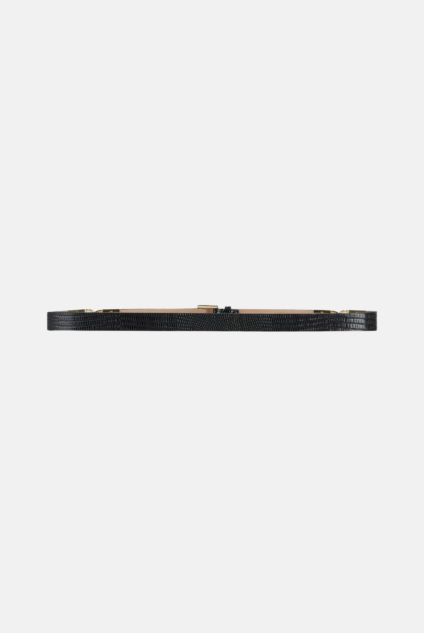 ELISABETTA FRANCHI Cintura LEATHER BELT colore nero, da donna con stampa effetto lucertola CT54S66E2 110 ELISABETTA FRANCHI
