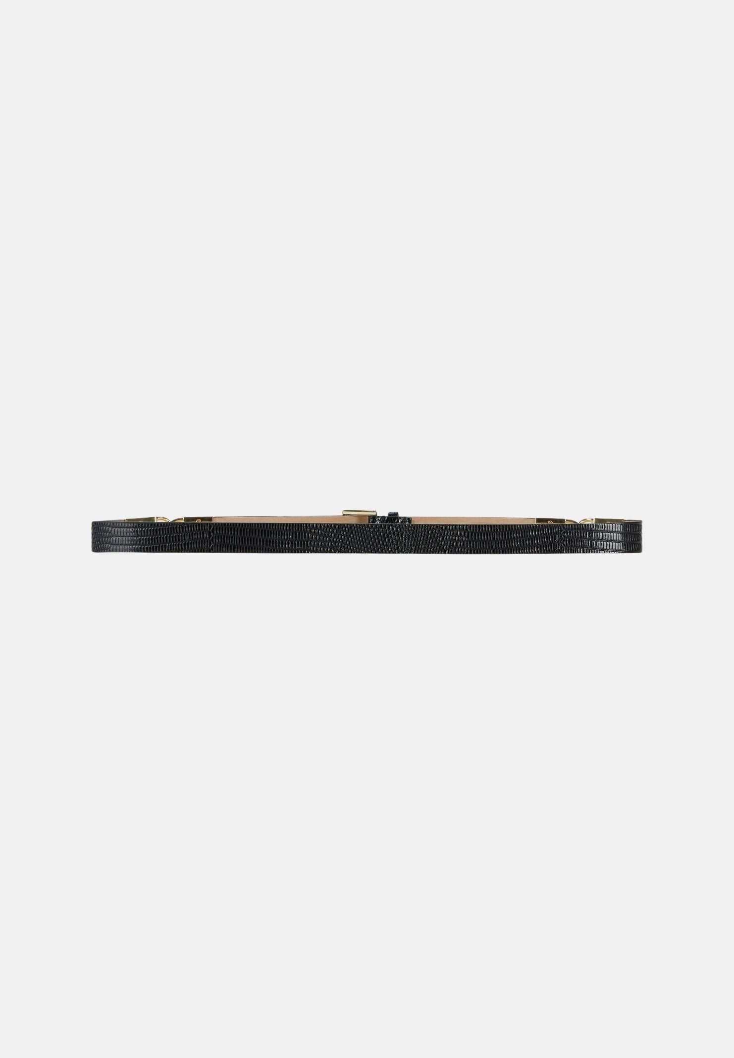 ELISABETTA FRANCHI Cintura LEATHER BELT colore nero, da donna con stampa effetto lucertola CT54S66E2 110 ELISABETTA FRANCHI