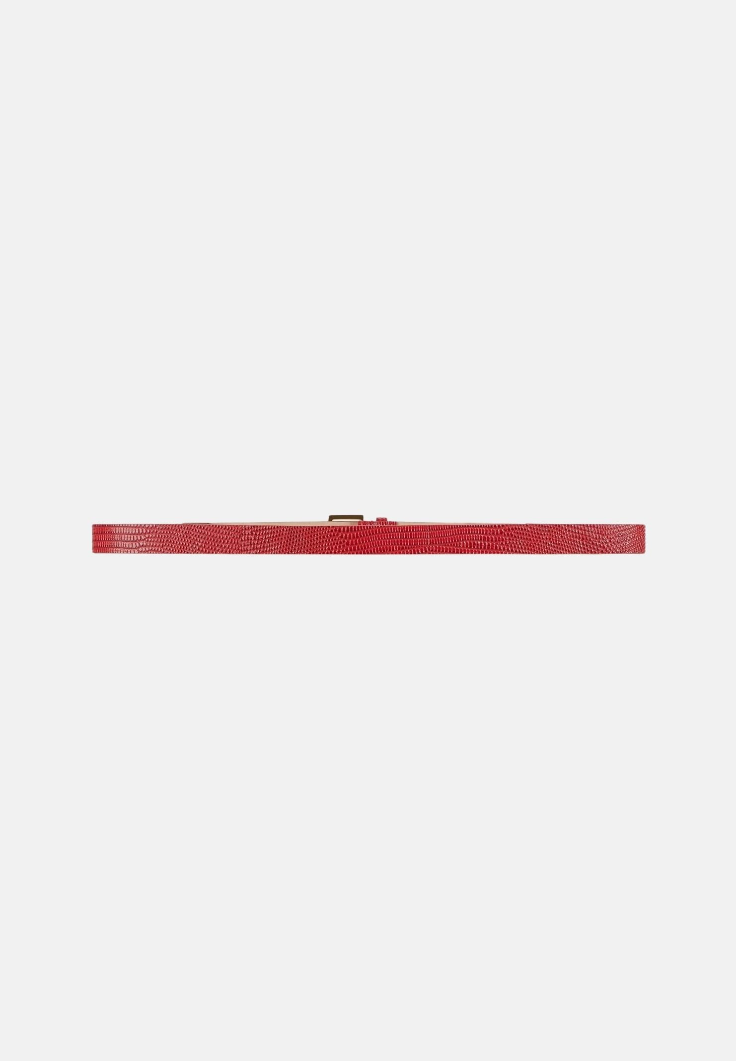 ELISABETTA FRANCHI Cintura LEATHER BELT colore Red Passion, rosso, da donna con stampa effetto lucertola. CT54S66E2 CG5 ELISABETTA FRANCHI