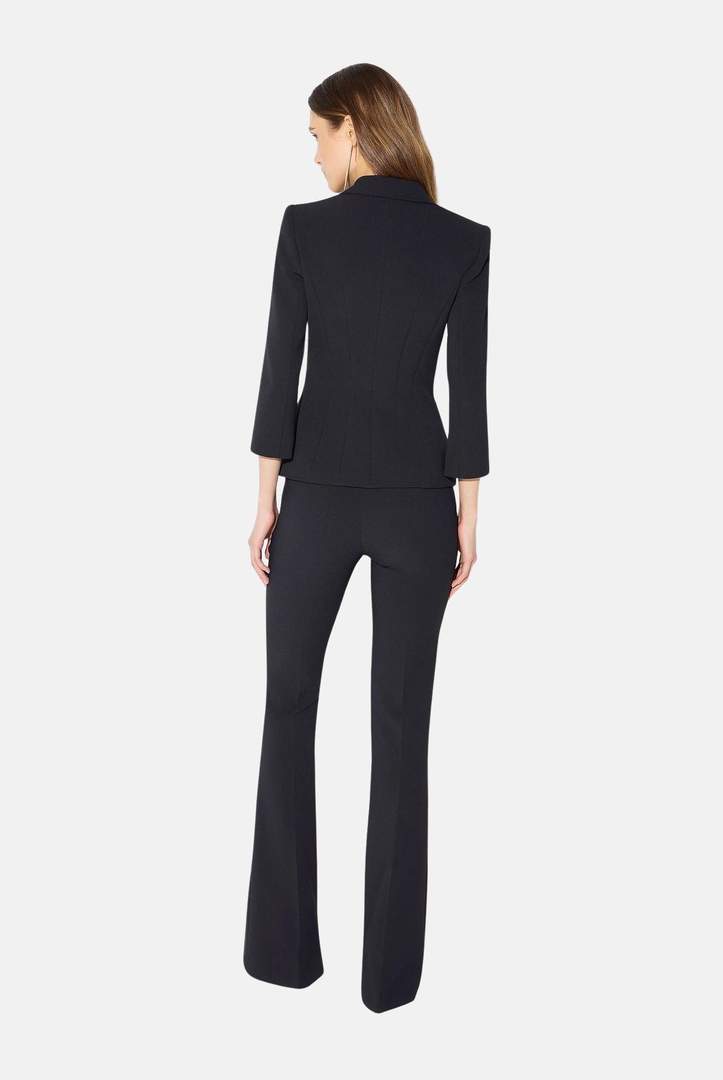 ELISABETTA FRANCHI Giacca IN DOPPIO CRÊPE stretch nero da donna GI26866E2 110 ELISABETTA FRANCHI