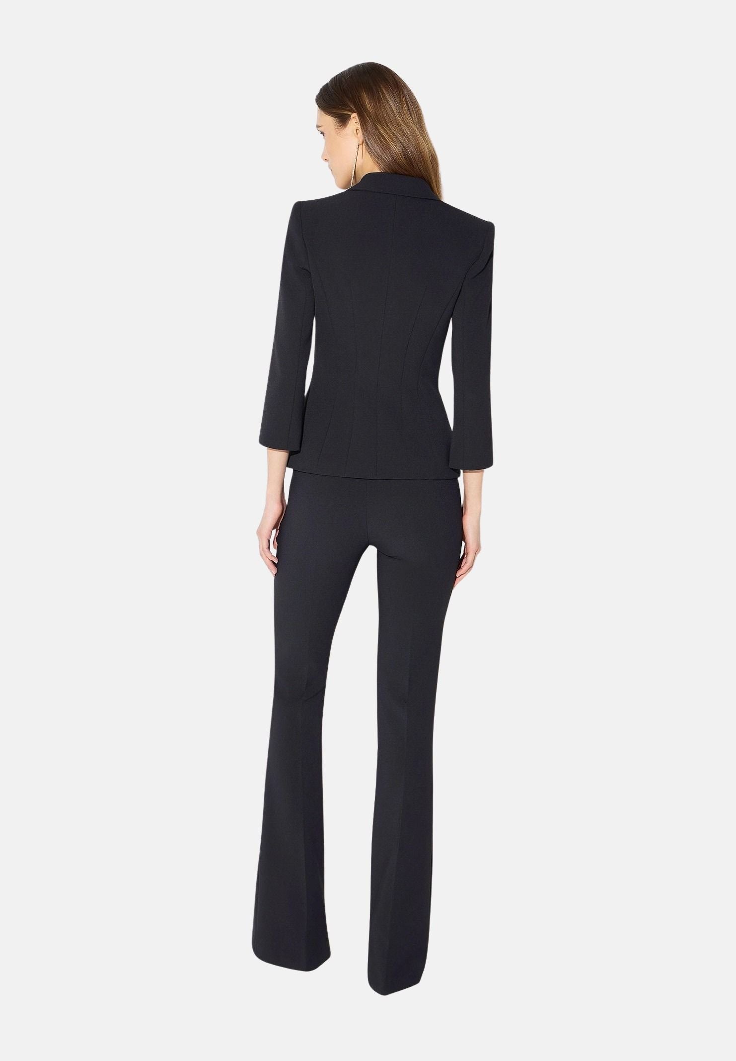 ELISABETTA FRANCHI Giacca IN DOPPIO CRÊPE stretch nero da donna GI26866E2 110 ELISABETTA FRANCHI