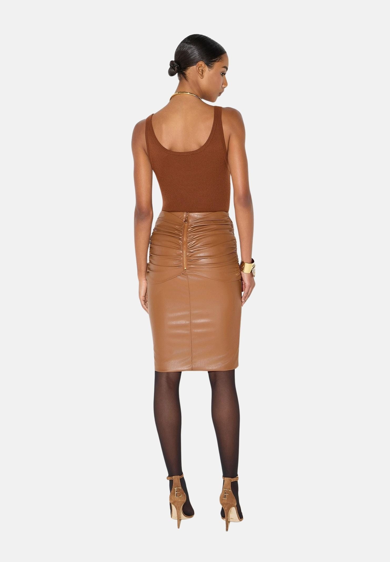 ELISABETTA FRANCHI Gonna CON DRAPPEGGIO Sigaro - marrone, da donna. GO21966E2 FK3 ELISABETTA FRANCHI