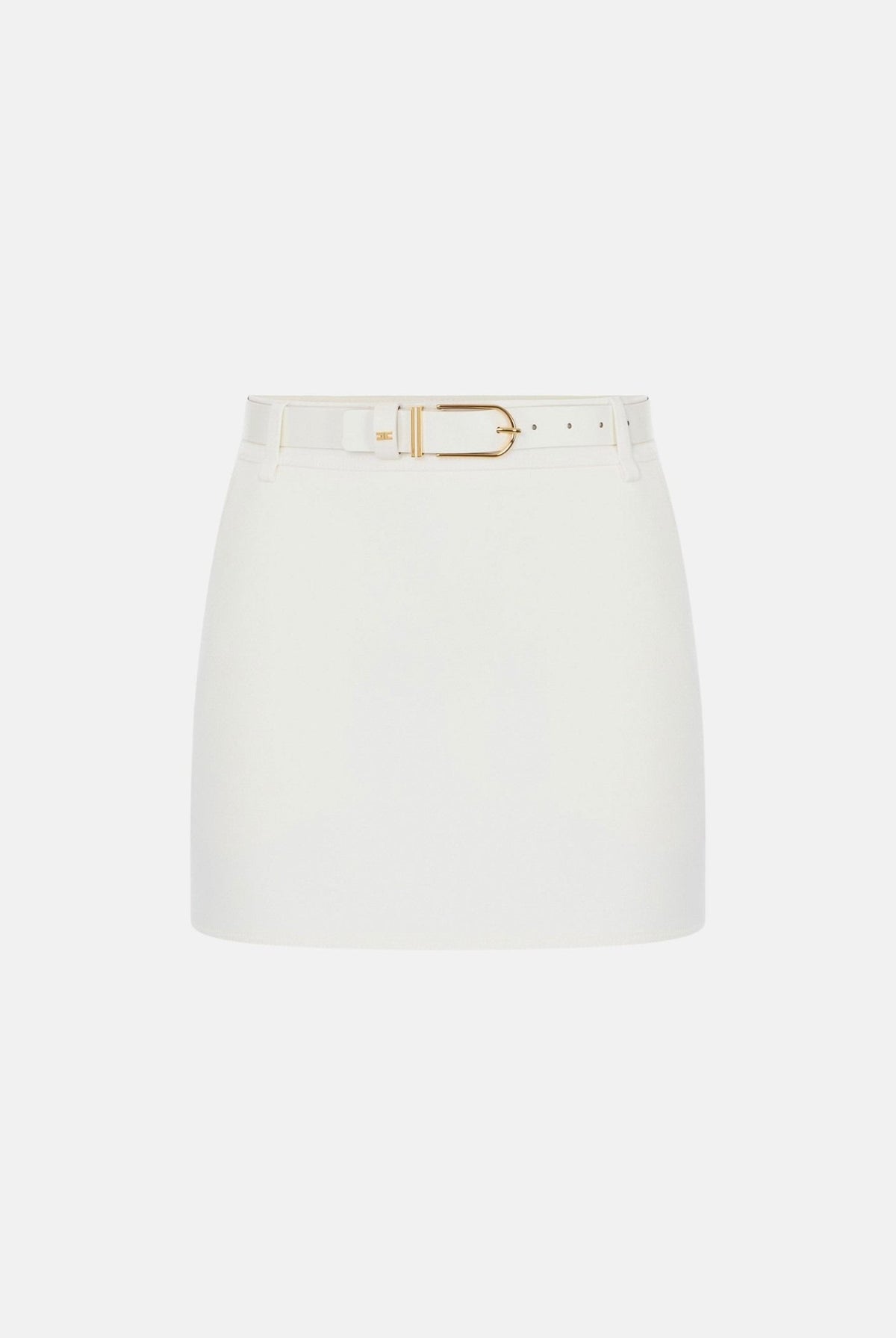 ELISABETTA FRANCHI Gonna corta IN DOPPIO CRÊPE avorio da donna GO22067E2 360 ELISABETTA FRANCHI