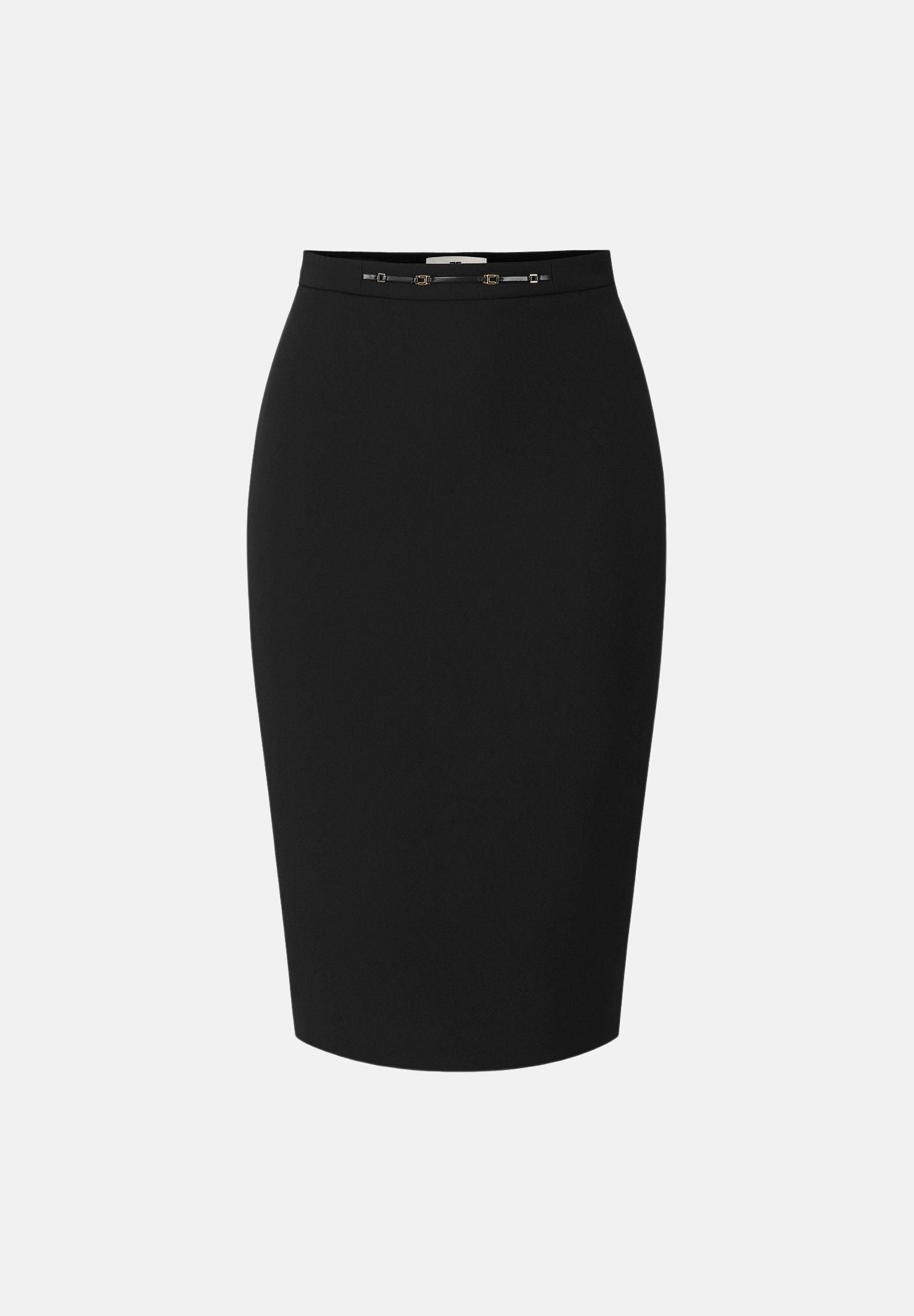 ELISABETTA FRANCHI Gonna IN DOPPIO CRÊPE STRETCH nera da donna GO22366E2 110 ELISABETTA FRANCHI
