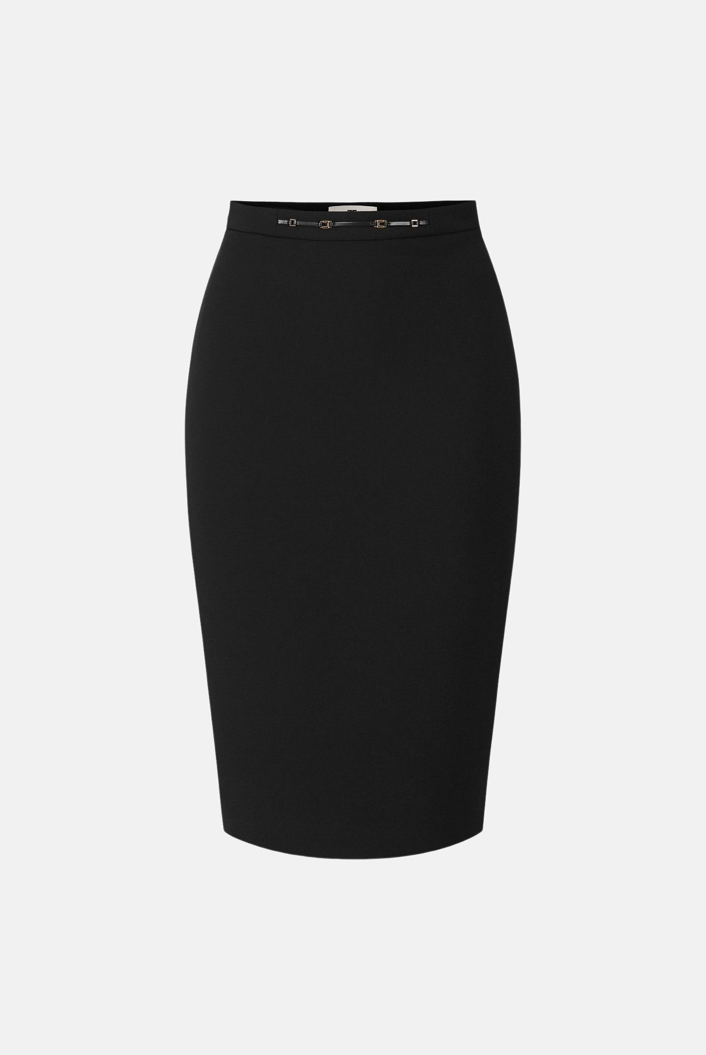 ELISABETTA FRANCHI Gonna IN DOPPIO CRÊPE STRETCH nera da donna GO22366E2 110 ELISABETTA FRANCHI