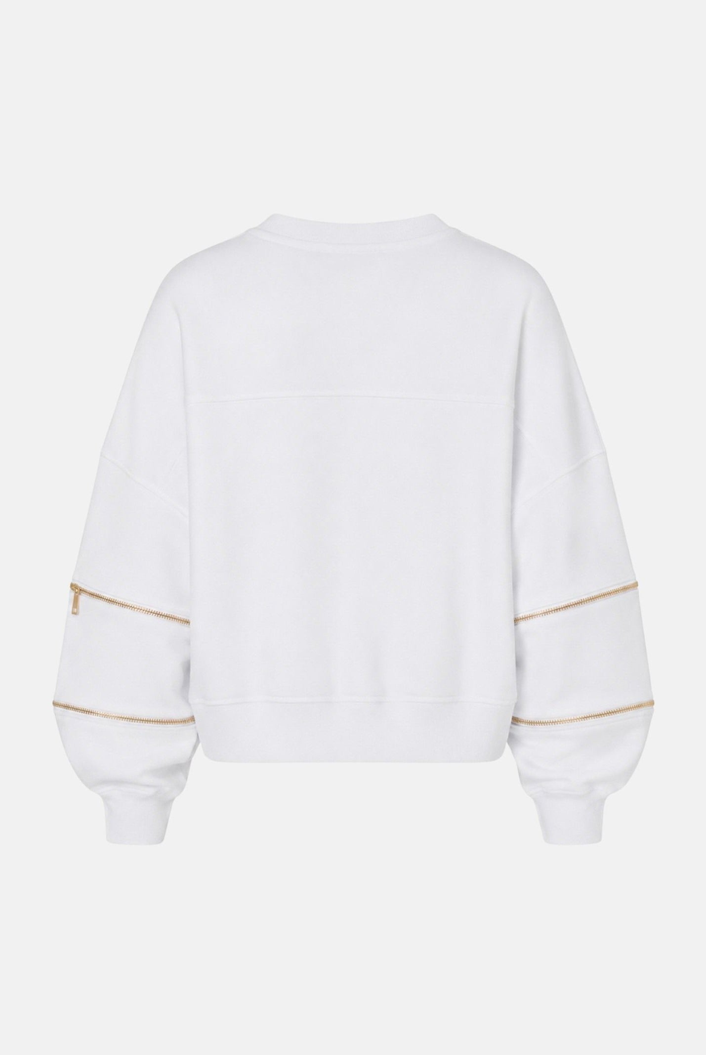 ELISABETTA FRANCHI Maglia Gesso bianco da donna con logo frontale e dettagli a contrasto sulle maniche. MD05P66E2 270 ELISABETTA FRANCHI