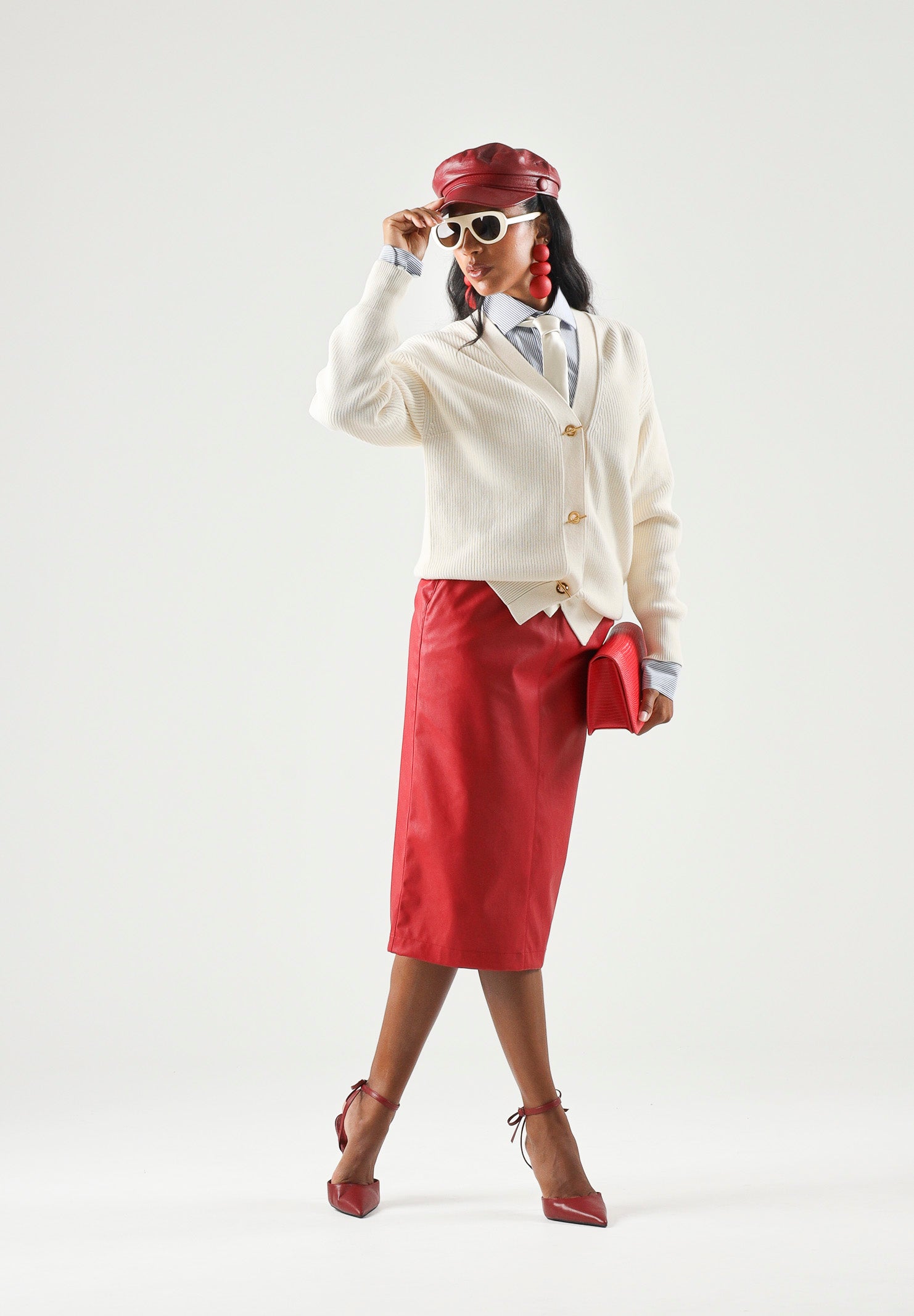 ELISABETTA FRANCHI Cardigan in maglia burro-bianco da donna con bottoni gioiello<BR/> MK01S66E2 193 ELISABETTA FRANCHI