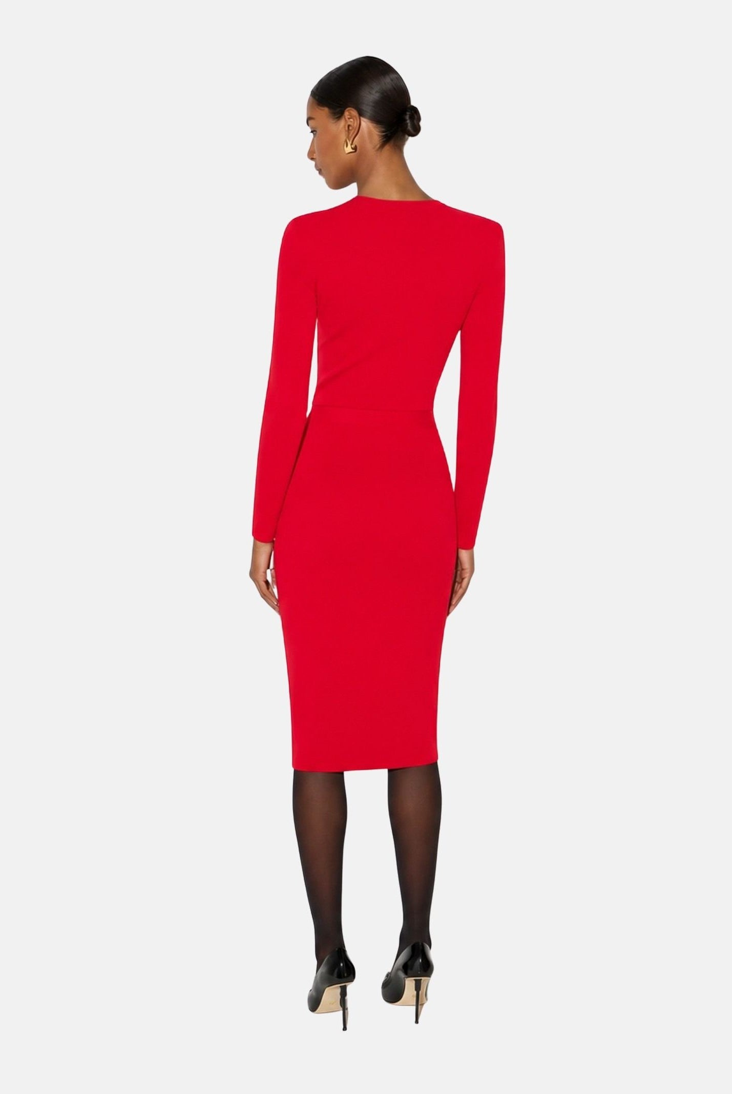 ELISABETTA FRANCHI Cardigan in maglia red-passion rosso da donna con dettagli zip in metallo dorato.<BR/> MK68B66E2 CG5 ELISABETTA FRANCHI