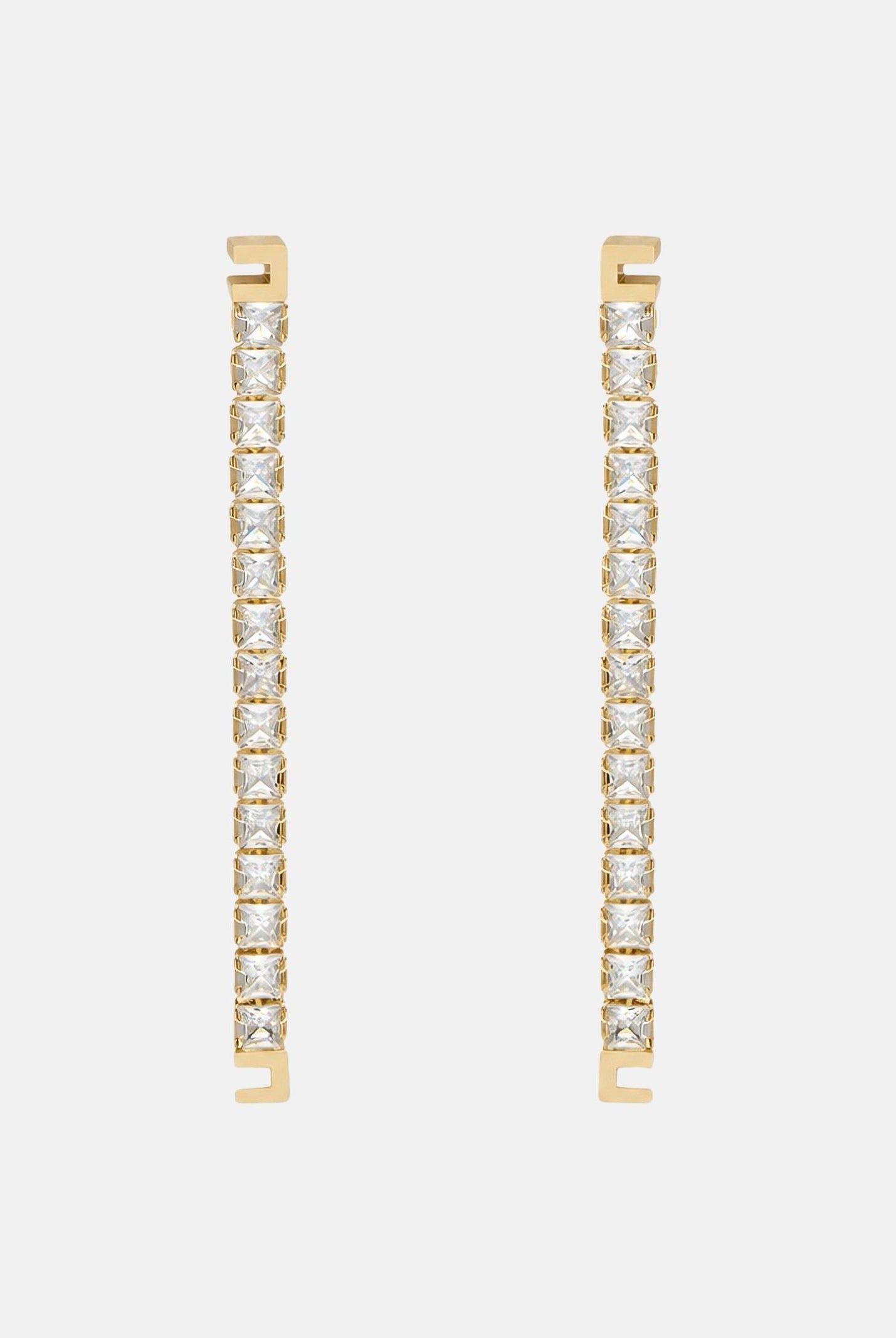 ELISABETTA FRANCHI Orecchini pendenti oro giallo da donna con strass<BR/> OR36A66E2 U95 ELISABETTA FRANCHI