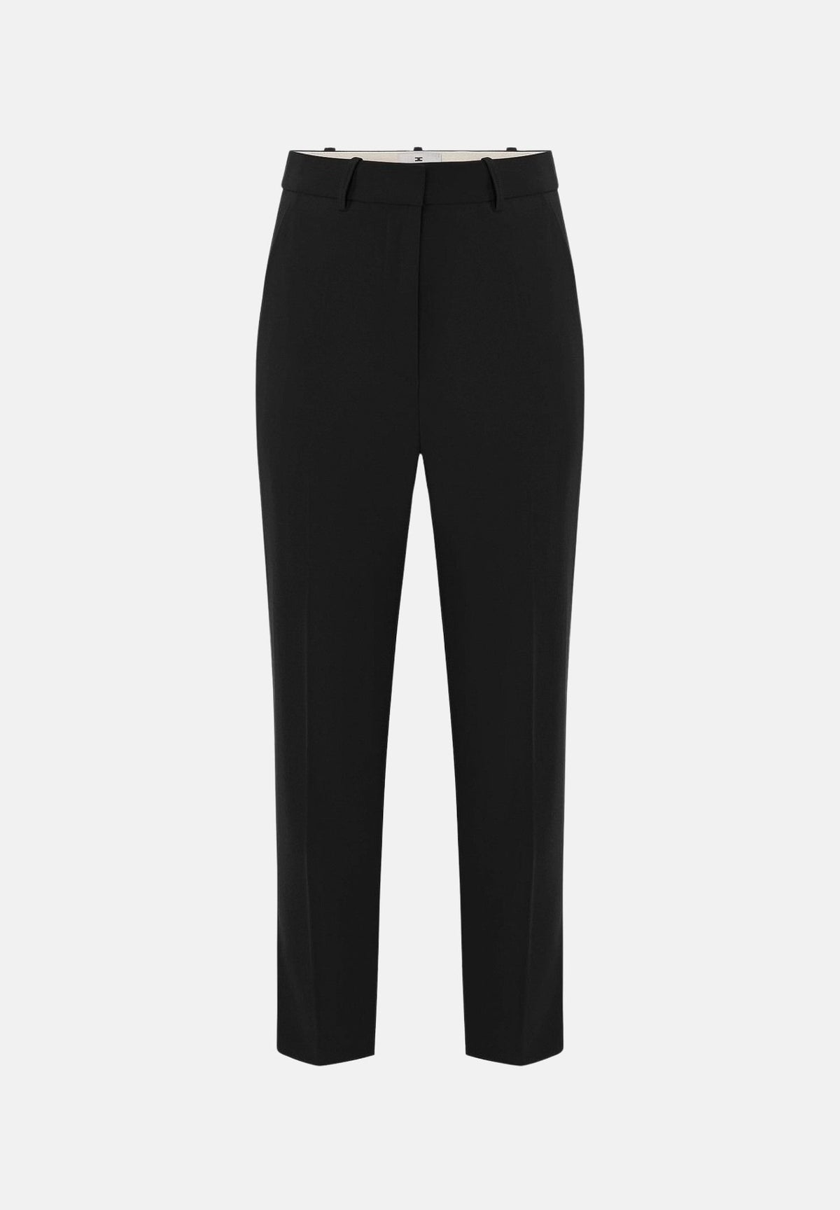 ELISABETTA FRANCHI Pantaloni in crêpe leggero nero da donna. PA20966E2 110 ELISABETTA FRANCHI