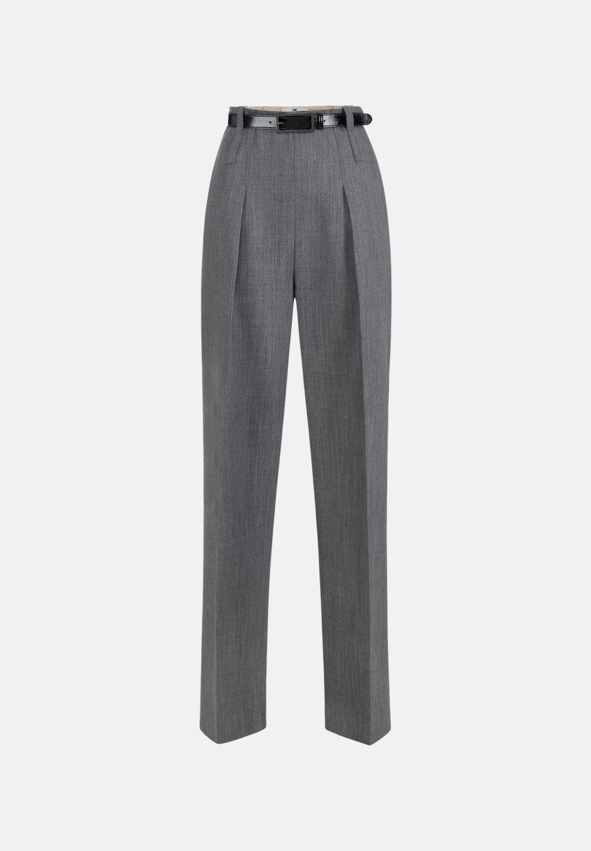 N21 Pantaloni eleganti grigi da donna con tasche laterali e taglio dritto sartoriale. PA22367E2 431 ELISABETTA FRANCHI