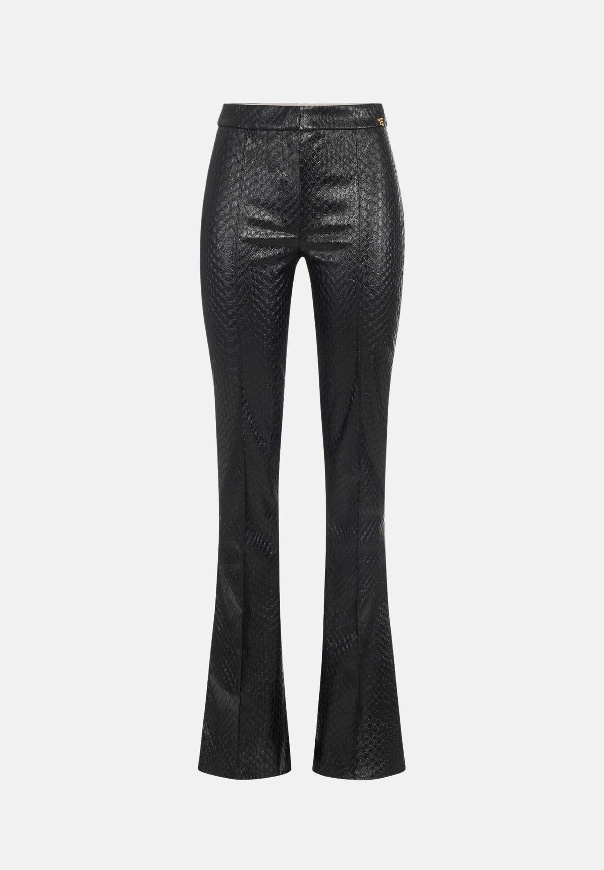 ELISABETTA FRANCHI Pantaloni con trama a squame nero da donna <BR/> PA22567E2 110 ELISABETTA FRANCHI