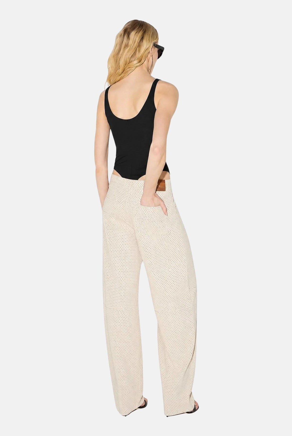 ELISABETTA FRANCHI Jeans PALAZZO A VITA ALTA bianco-avorio da donna PJ16D66E2 193 ELISABETTA FRANCHI