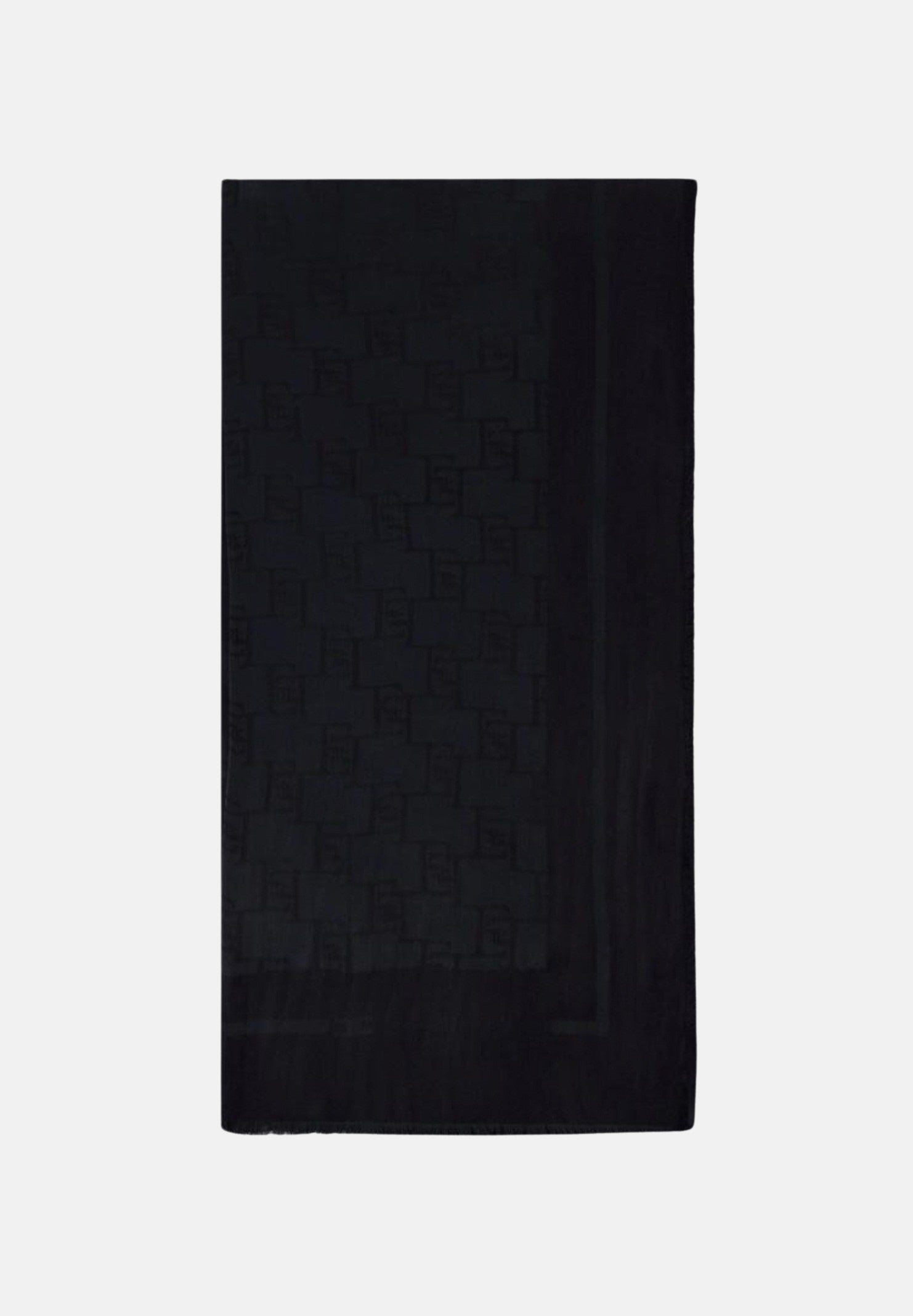 ELISABETTA FRANCHI Pashmina nera da donna con un elegante motivo jacquard del logo SC03F41E2 110 ELISABETTA FRANCHI
