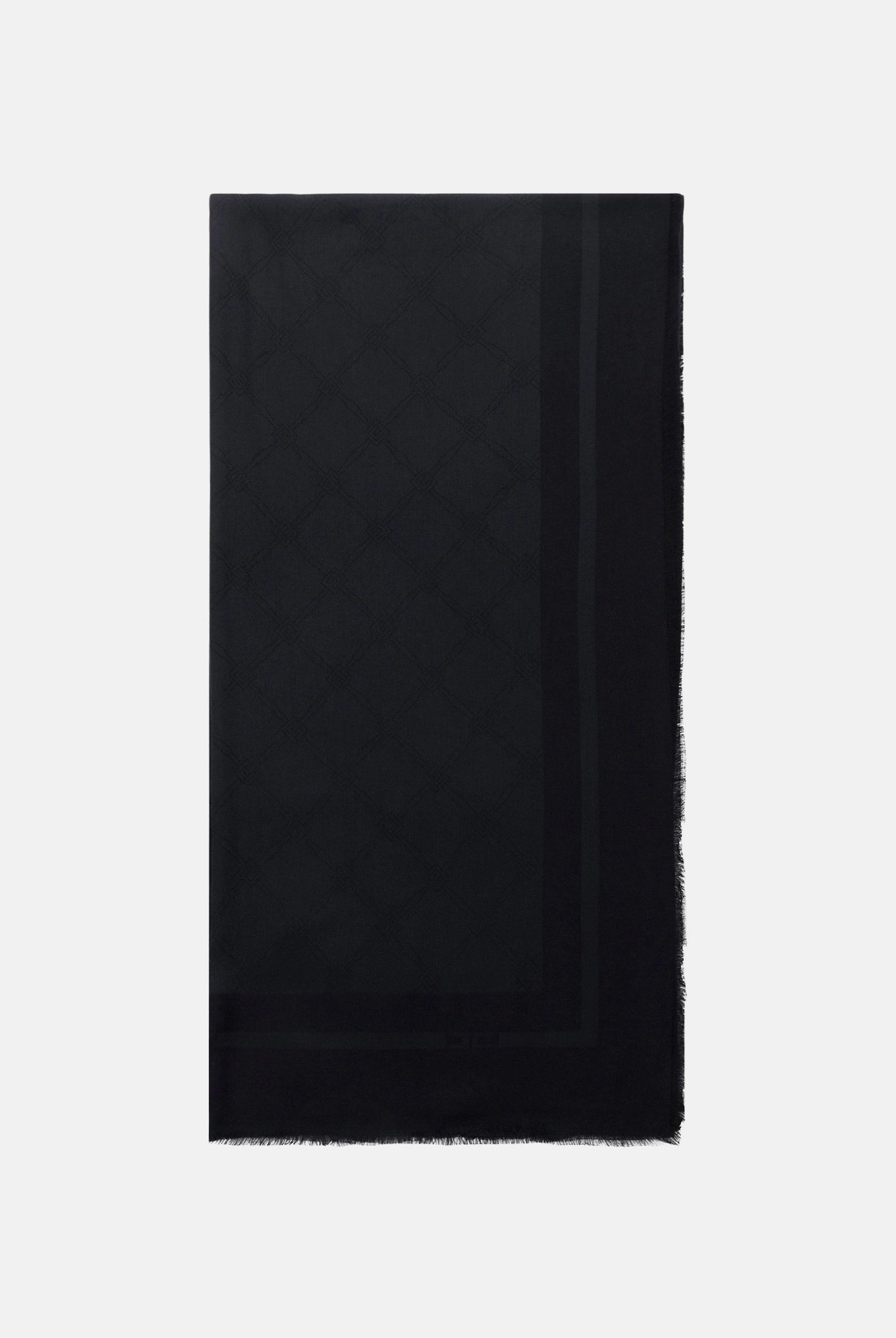 ELISABETTA FRANCHI Pashmina nera da donna con lavorazione jacquard a rombi SC03F51E2 110 ELISABETTA FRANCHI